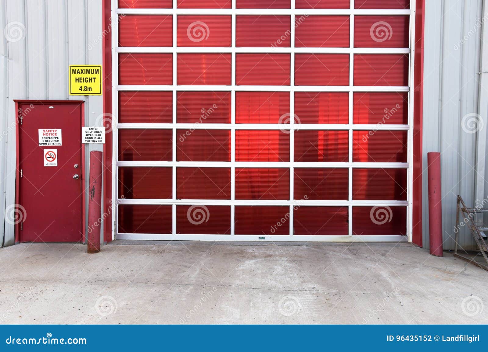 Industrial Bay Door stock photo. Image of expensive, power 96435152