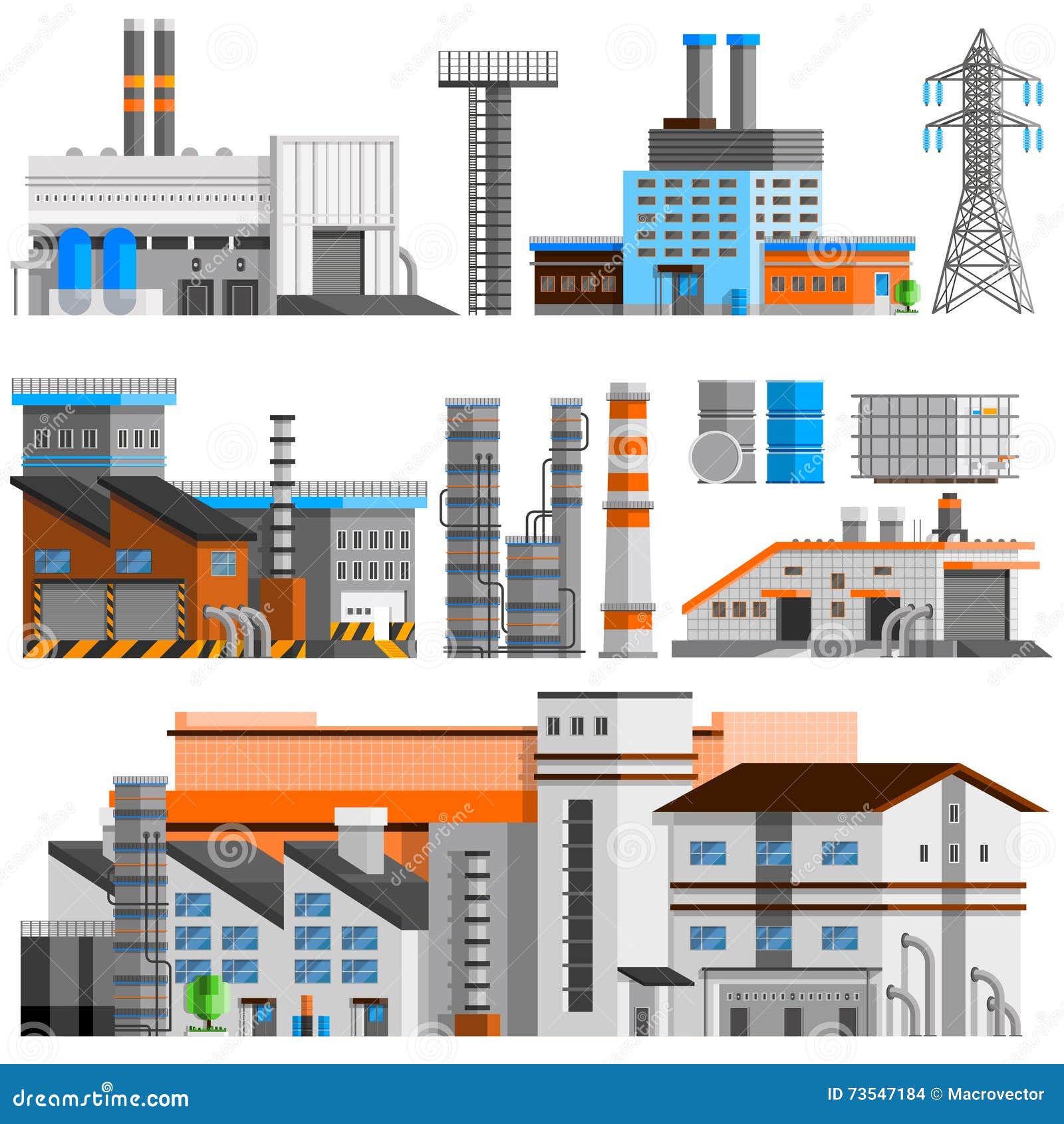 industrial buildings orthogonal set