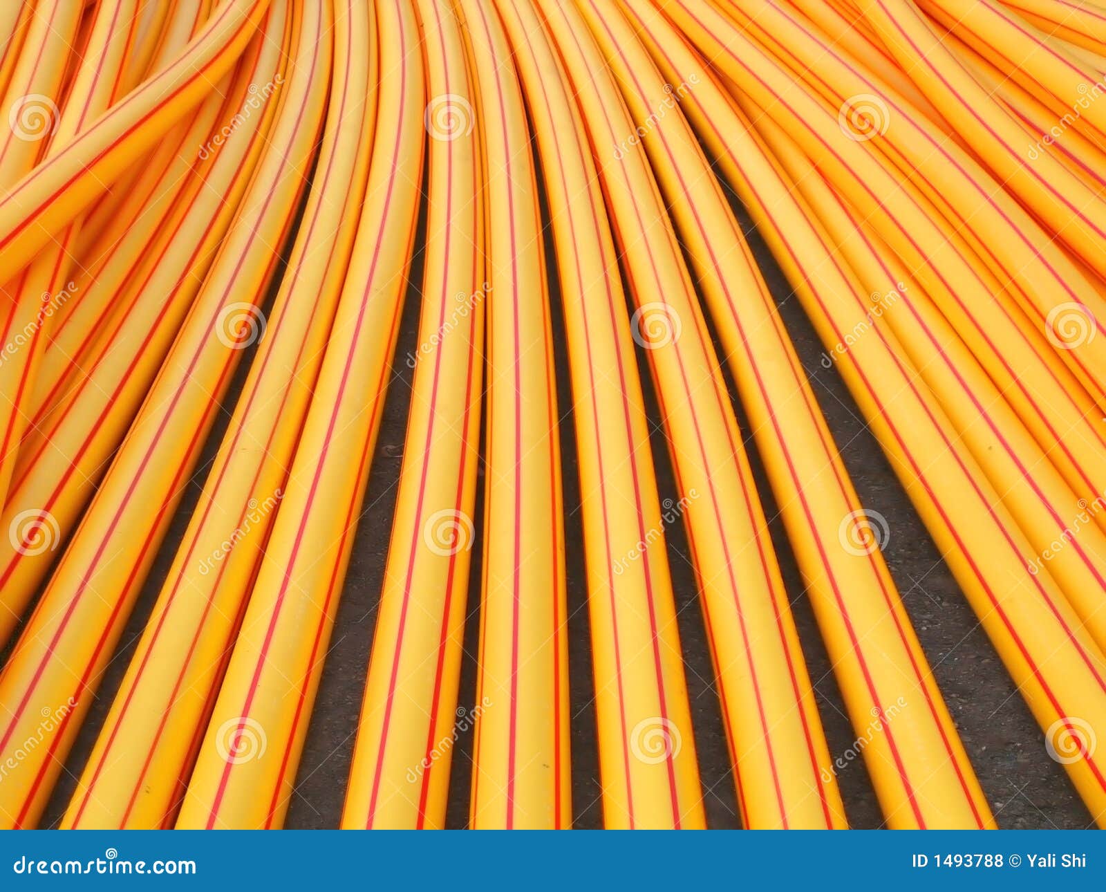 Industrial Cable Covers stock photo. Image of yellow, stripes 1493788