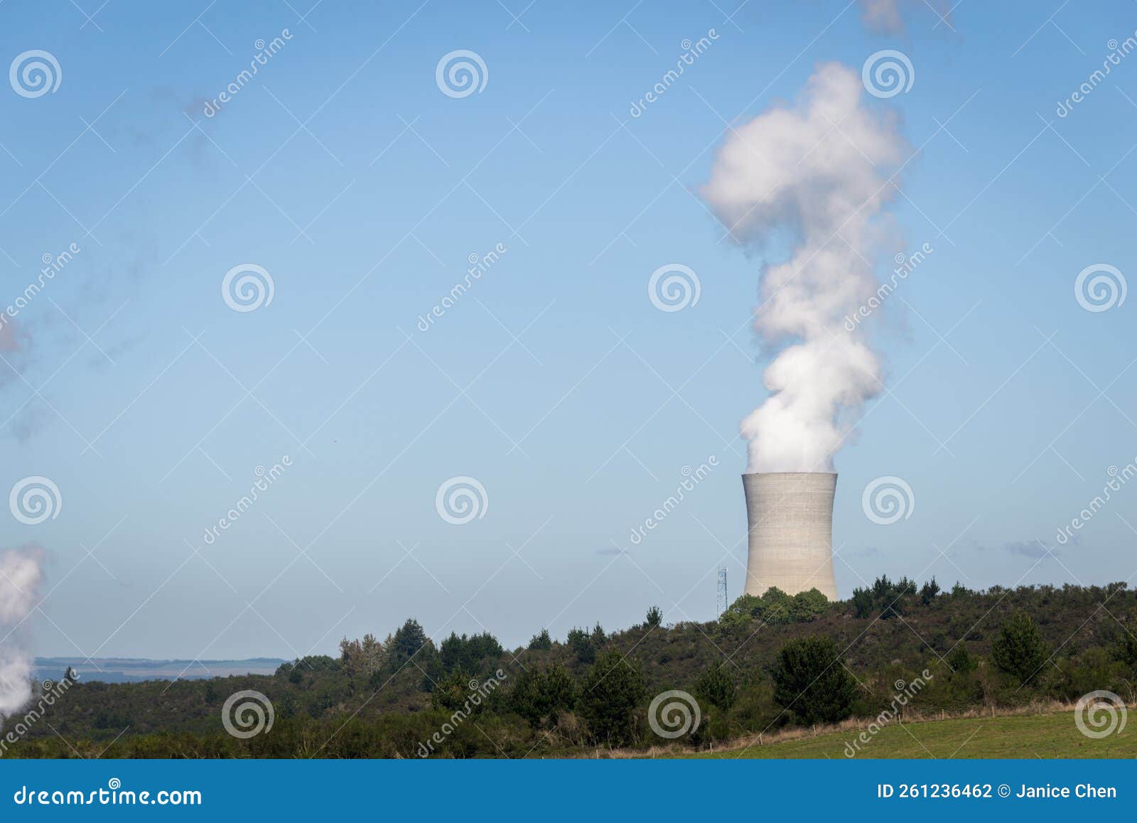 Industrial Chimney with Heavy White Smoke Causing Air Pollution Stock Photo Image of warming