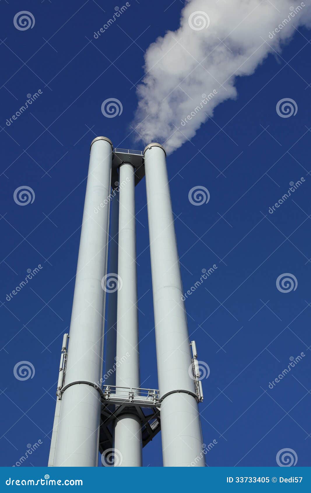 Industrial chimneys stock image. Image of protection 33733405