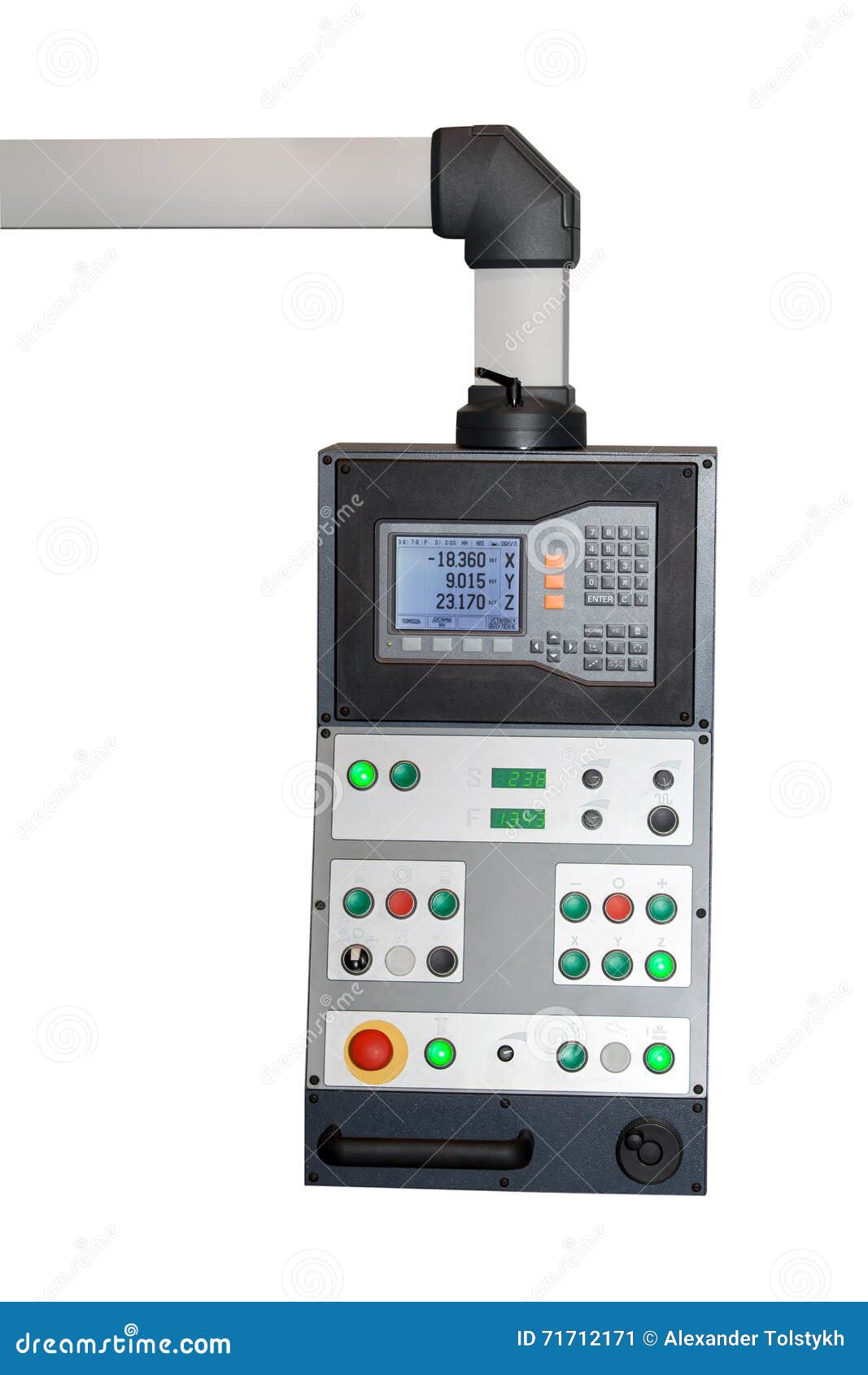 Industrial CNC Control Panel Isolated Stock Image Image of automation