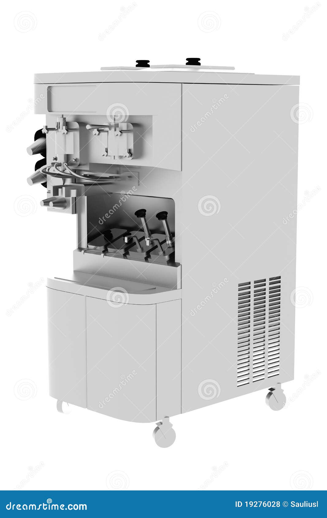 Industrial coffee machine stock illustration. Illustration of making