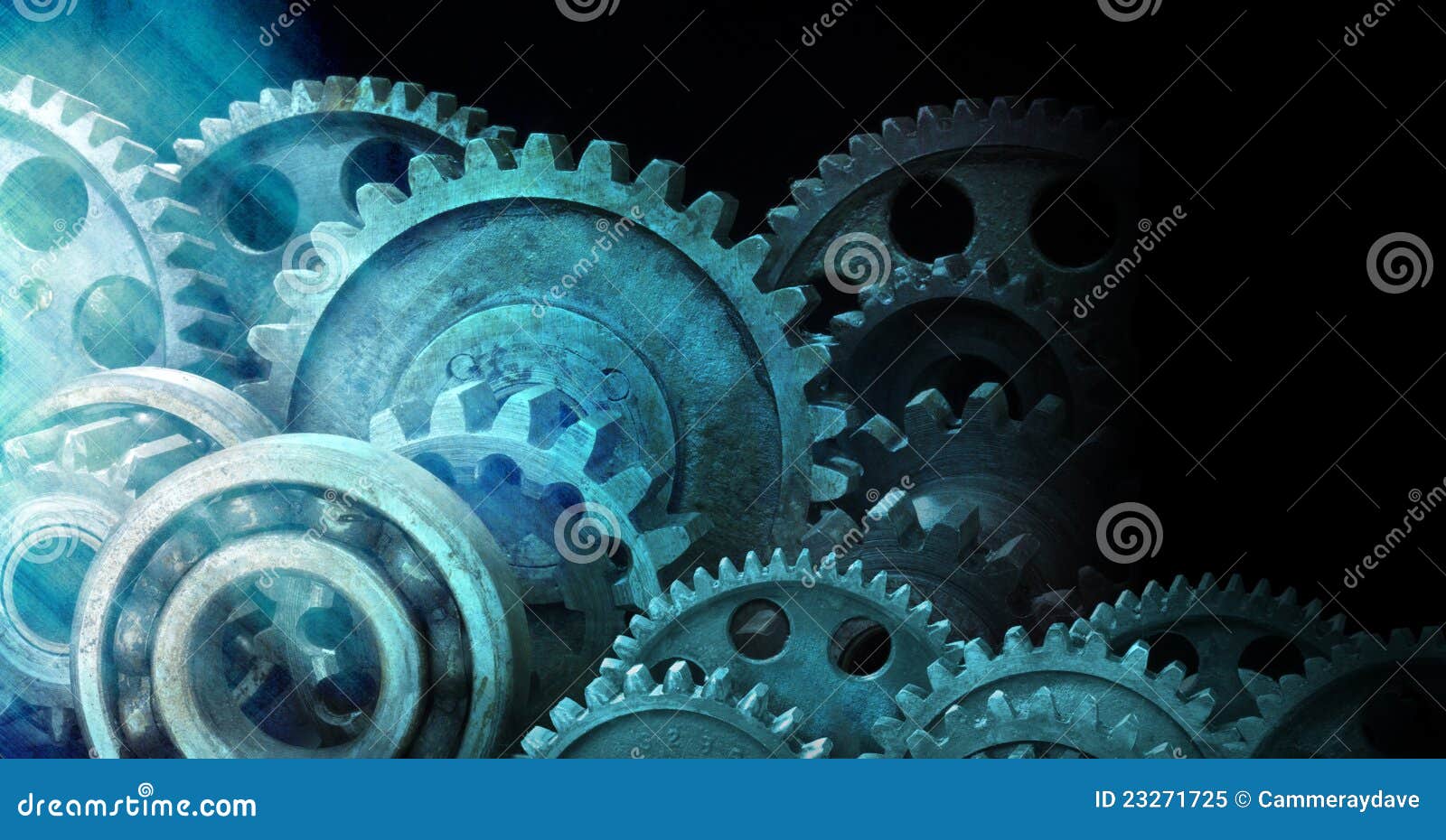 industrial cogs gears banner background
