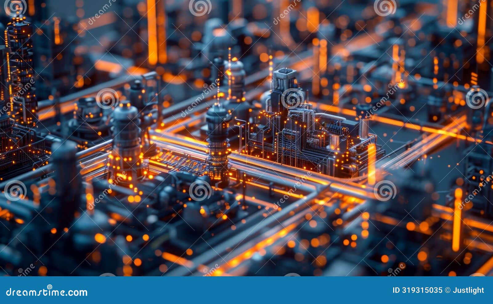 an industrial complex equipped with tingedge technology utilizing artificial intelligence and machine learning to