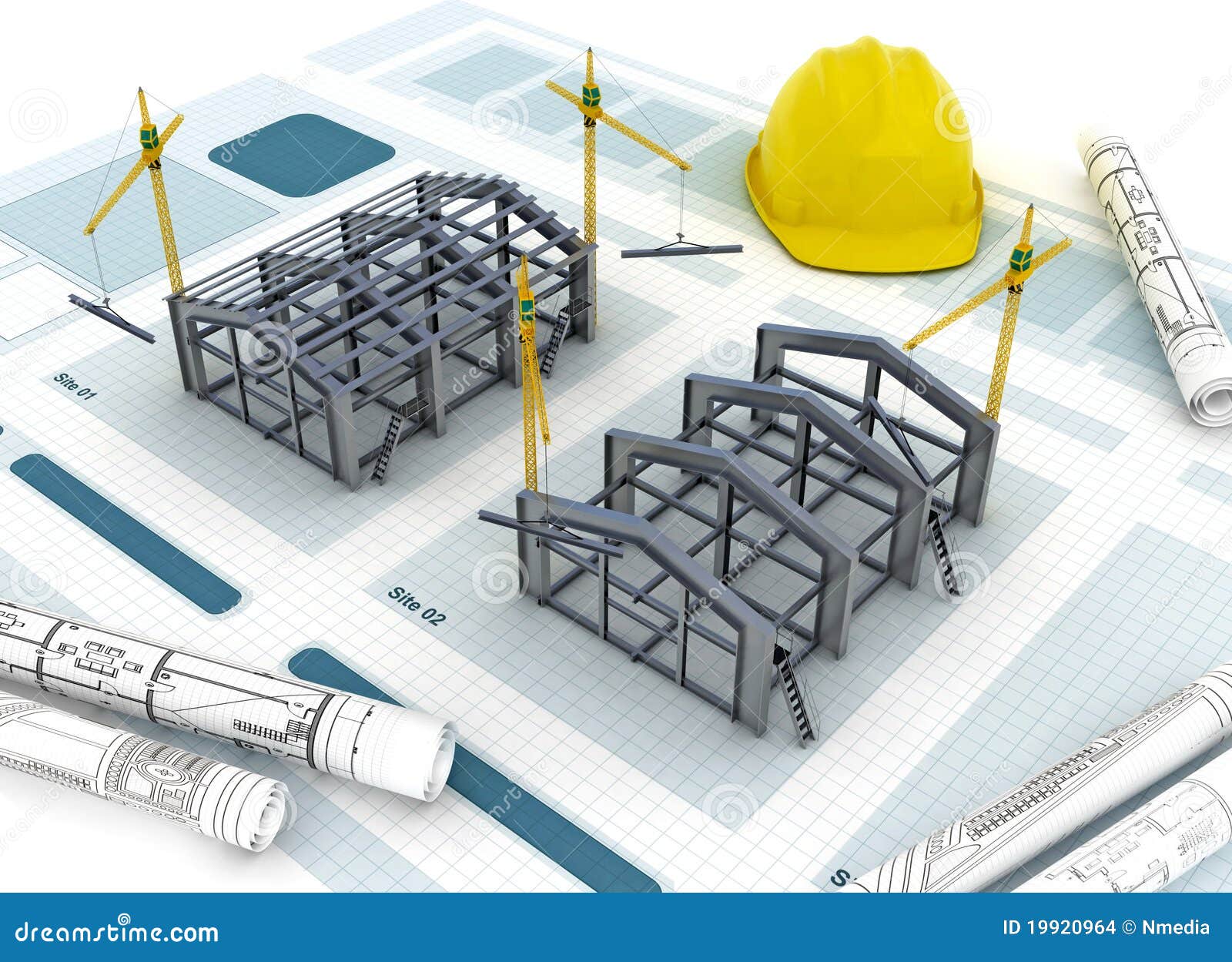 Industrial Construction Concept Stock Illustration Illustration of