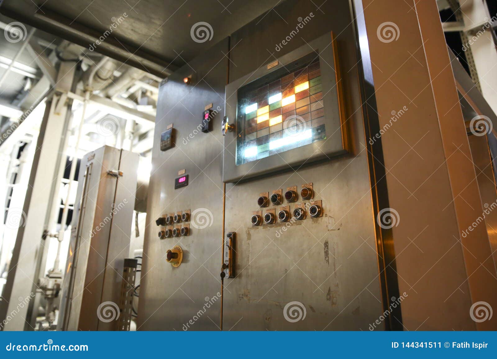 Industrial Control Panel stock image. Image of circuit 144341511