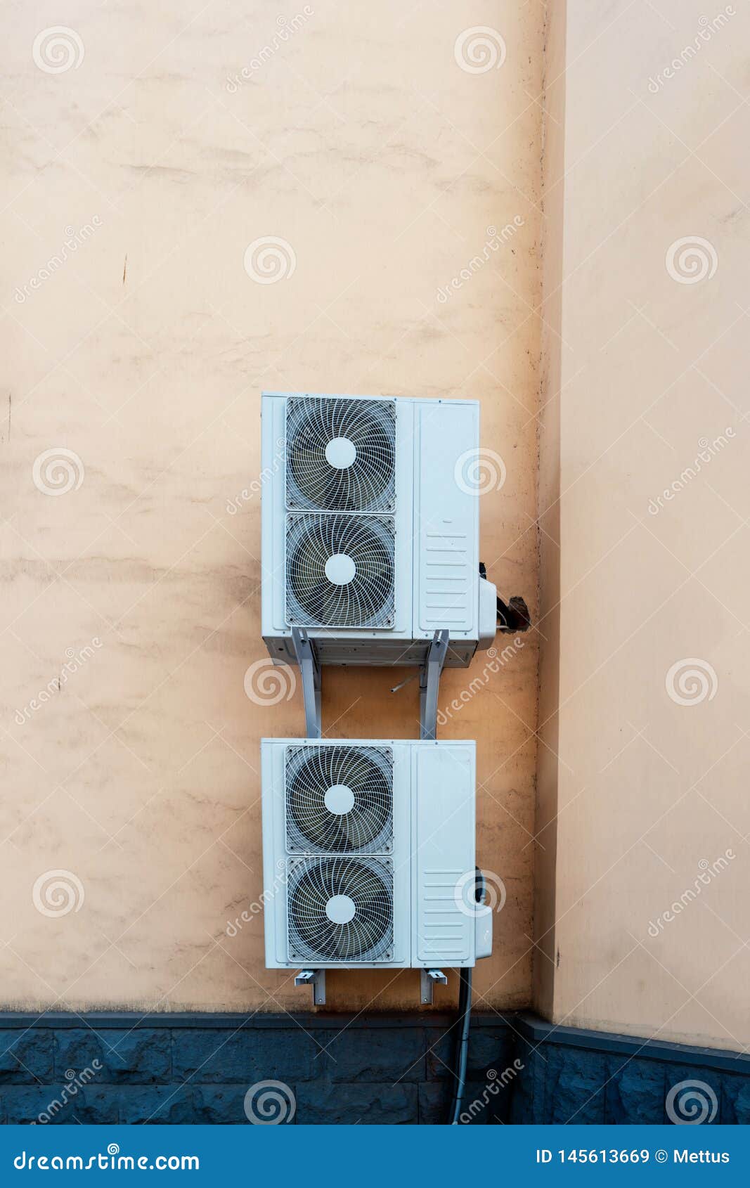 Industrial Cooling Machine on the Wall Stock Image Image of