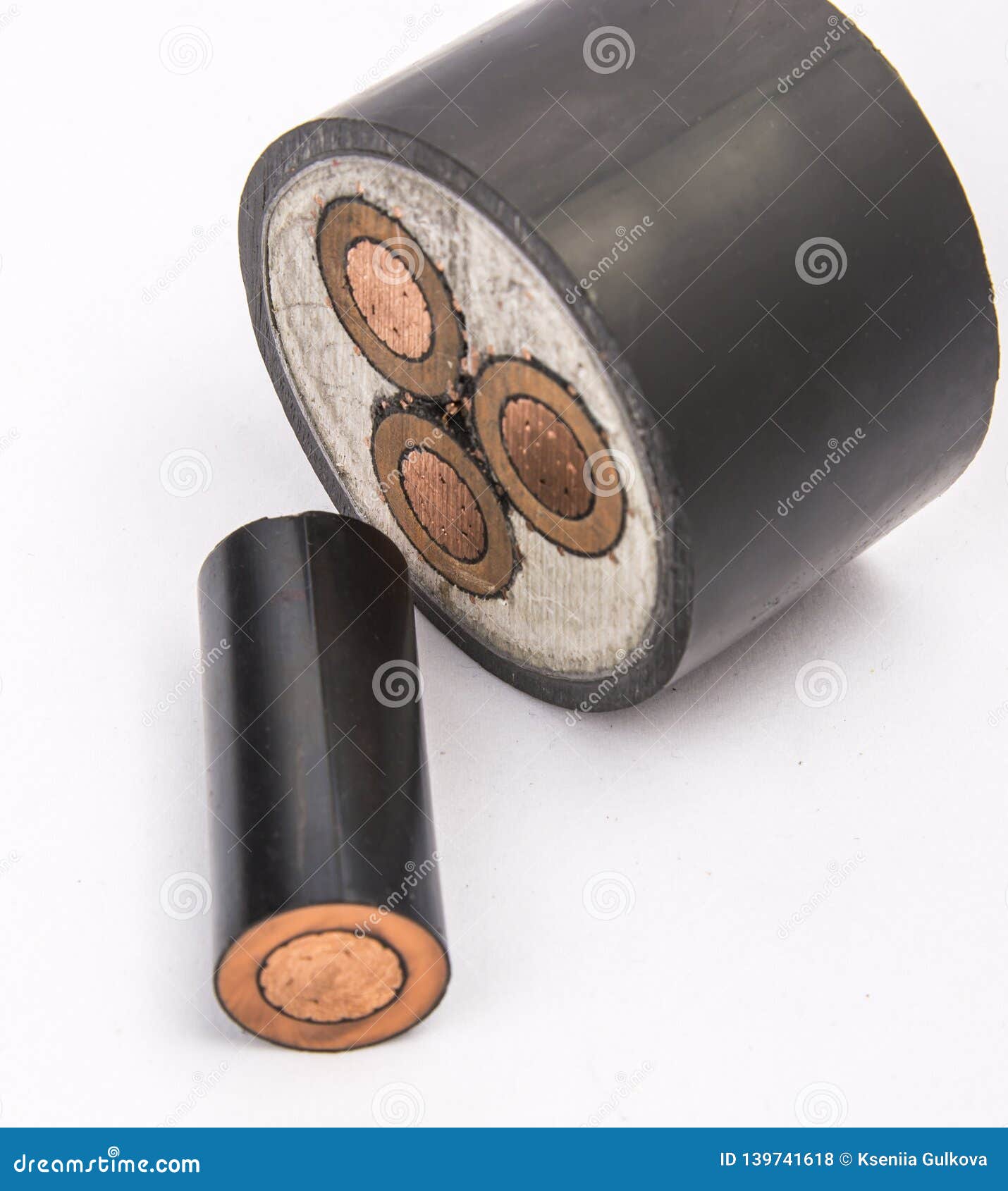 Cross Section of Lowvoltage Cable. Stock Photo Image of cross, rope