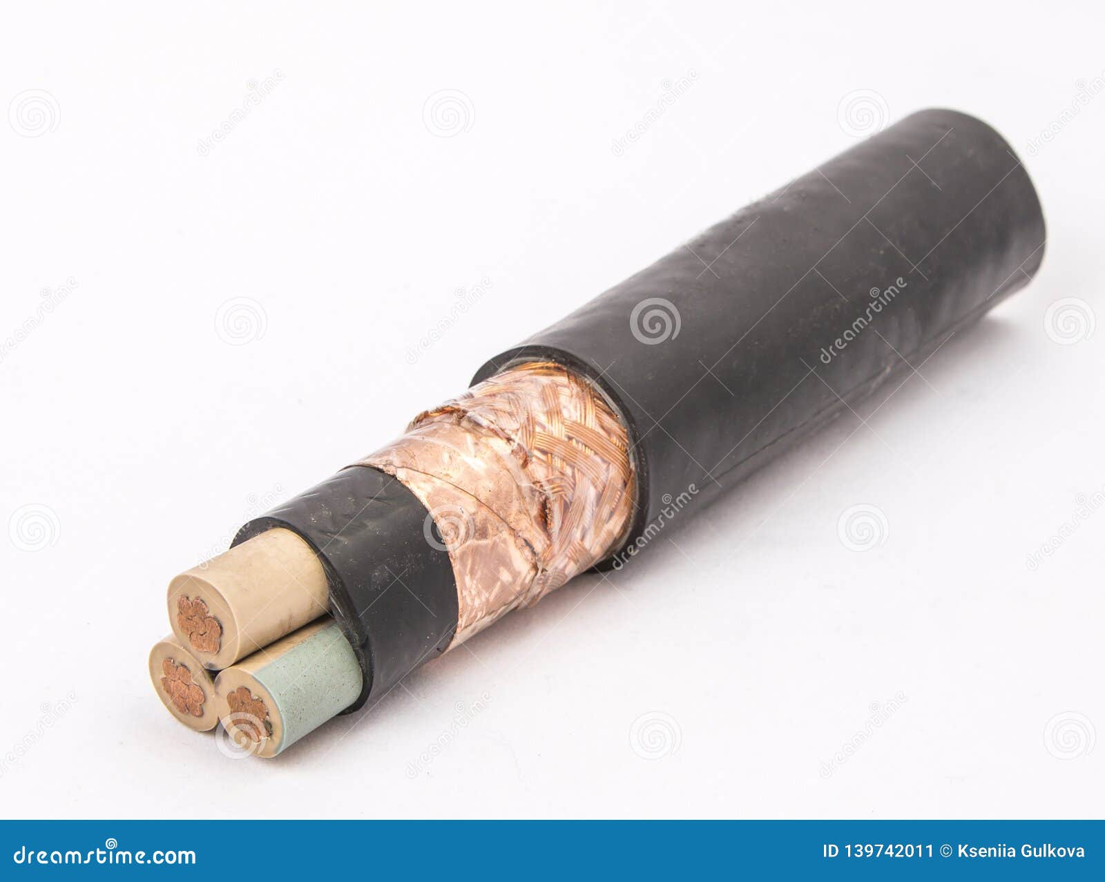 Cross Section of Highvoltage Cable. Stock Image Image of highvoltage