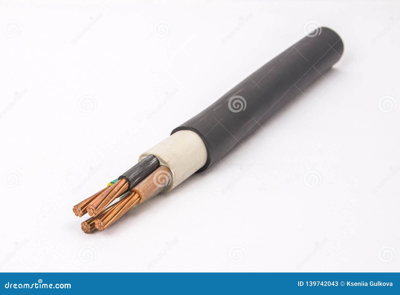 Cross Section of Highvoltage Cable. Stock Image Image of industrial