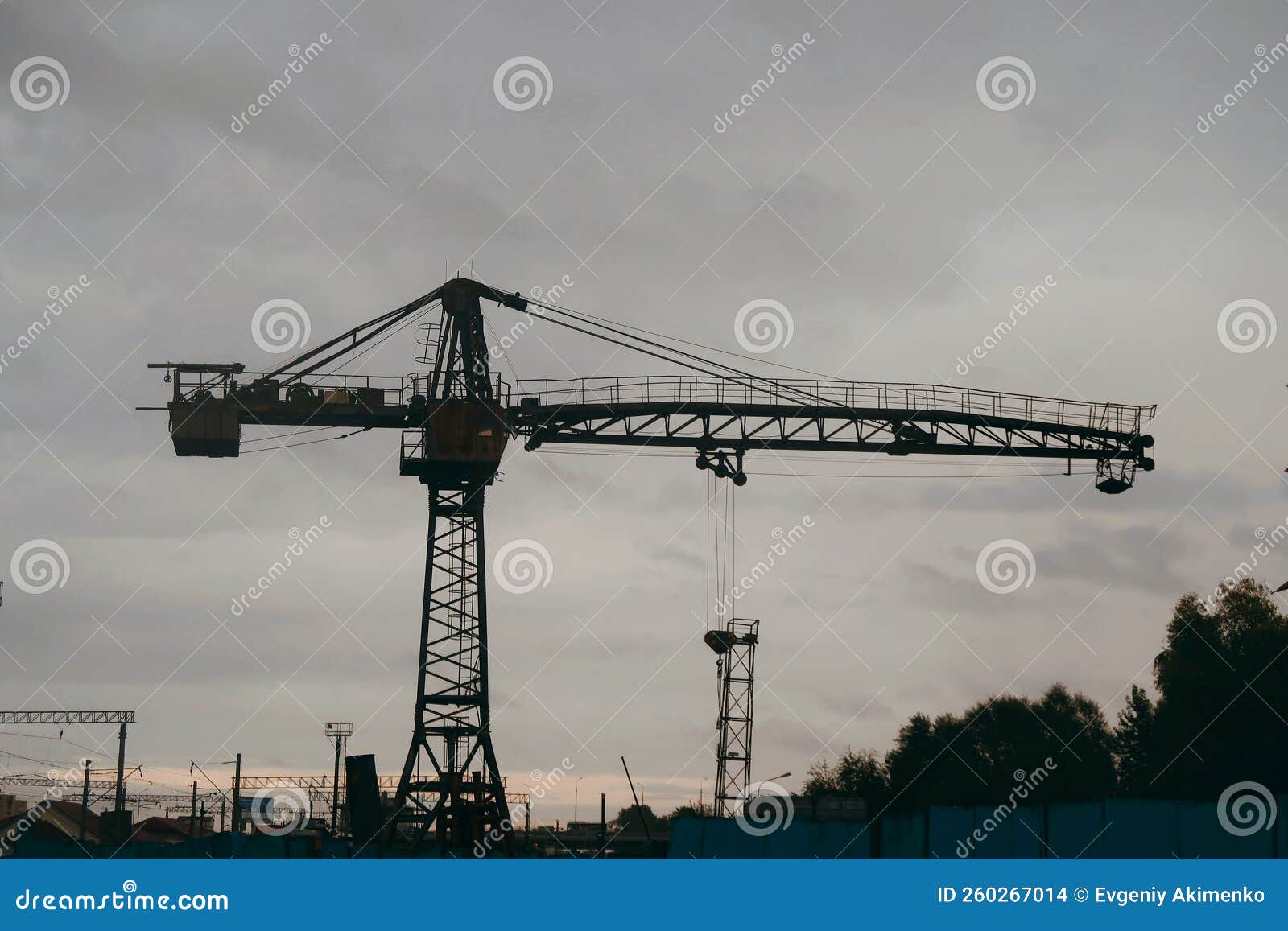 Industrial Crane at Construction Site Stock Photo Image of stadium