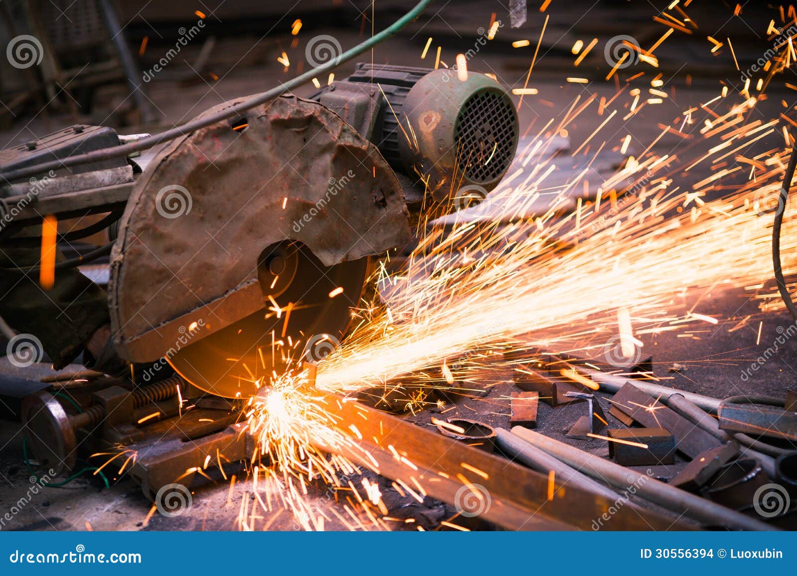 Industrial Cutting Machine Working Stock Photo Image of rusty 30556394