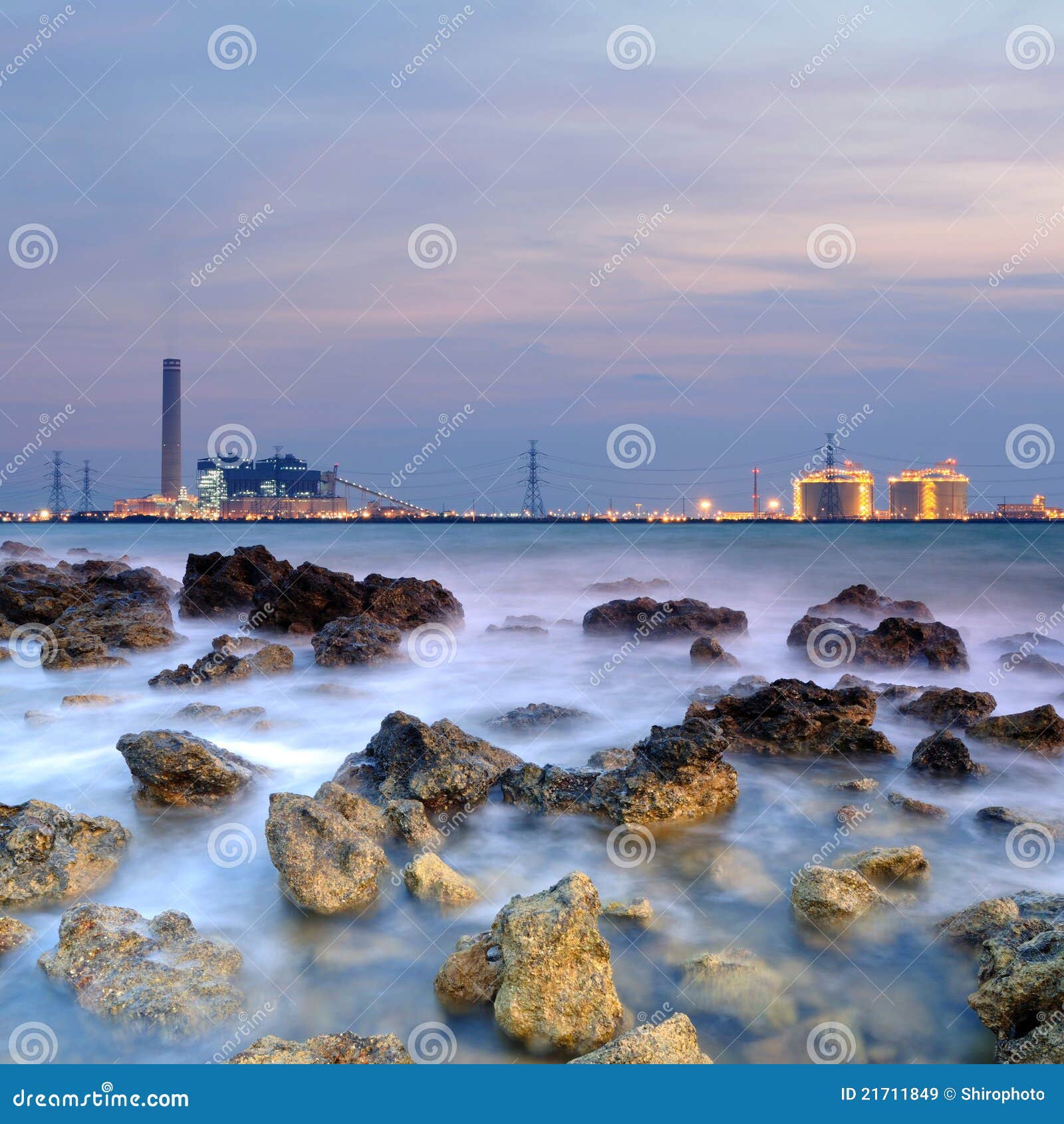 Industrial dawn stock image. Image of dark, lights, dawn 21711849