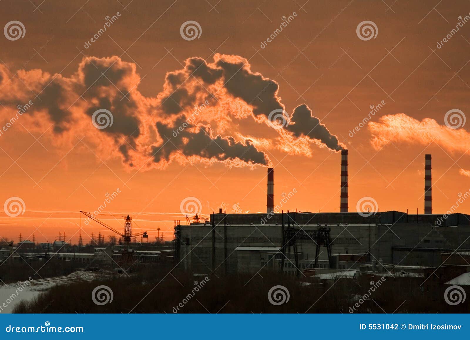 Industrial dawn stock photo. Image of city, winter, heavy 5531042