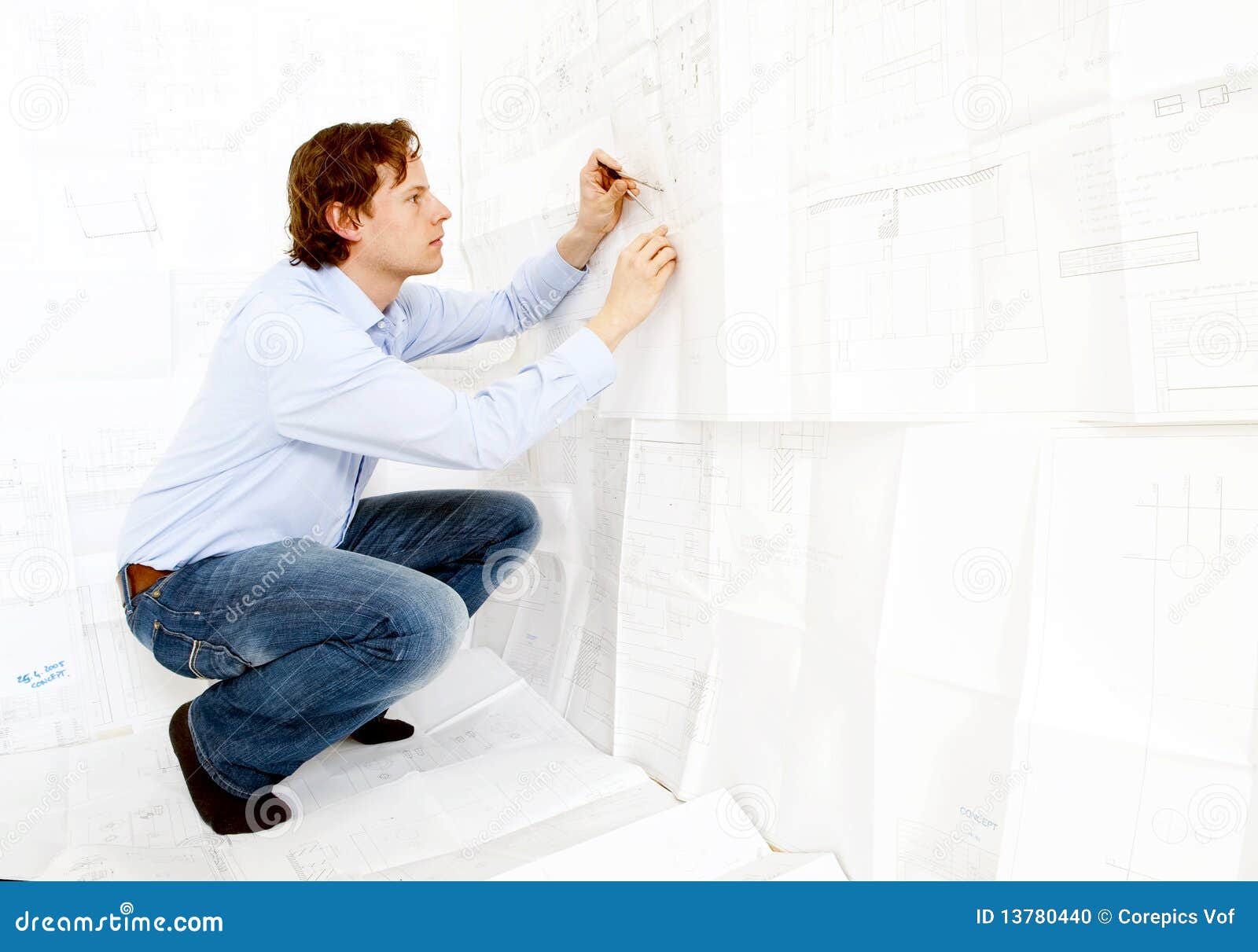 Industrial Design Engineer stock photo. Image of measuring 13780440