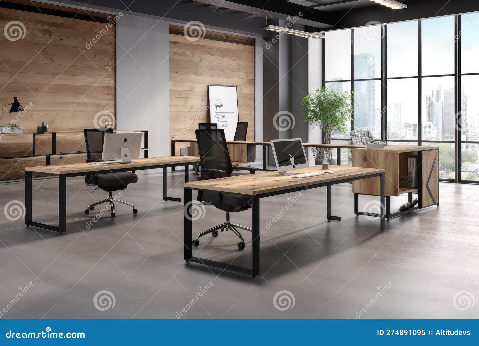 Industrial Desk, with Sleek and Functional Design, Used in Modern