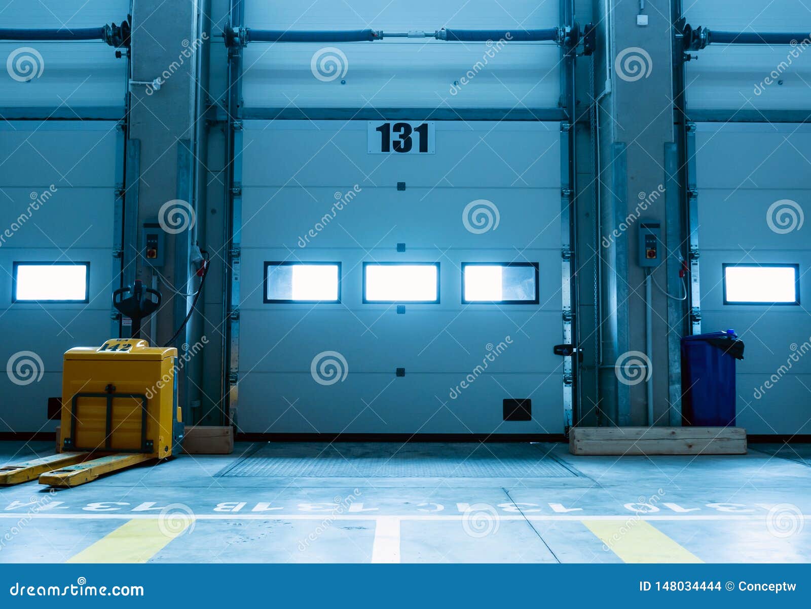 Industrial Doors in Warehouse Stock Photo Image of distribution
