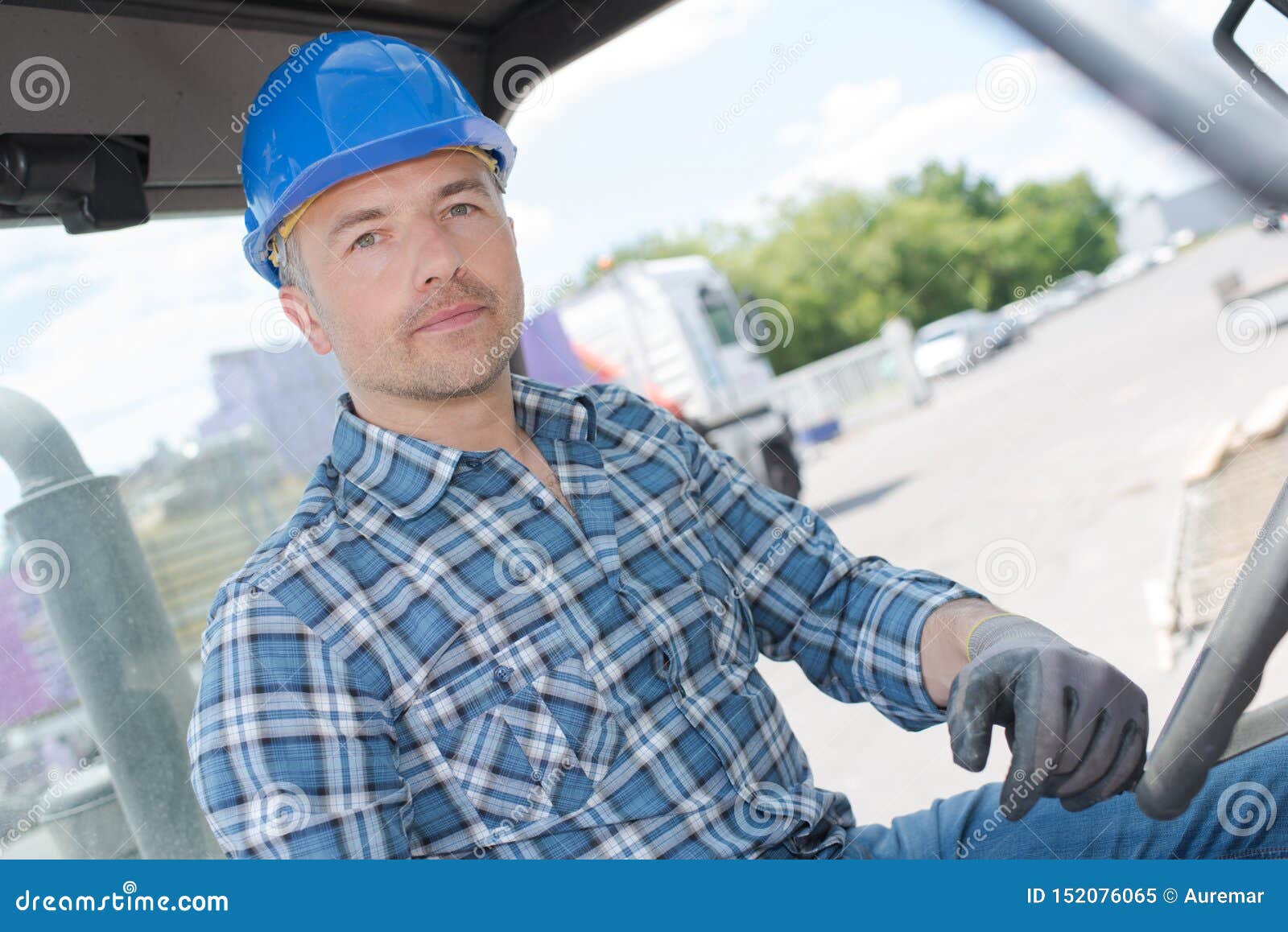 Industrial driver at work stock image. Image of laborer 152076065