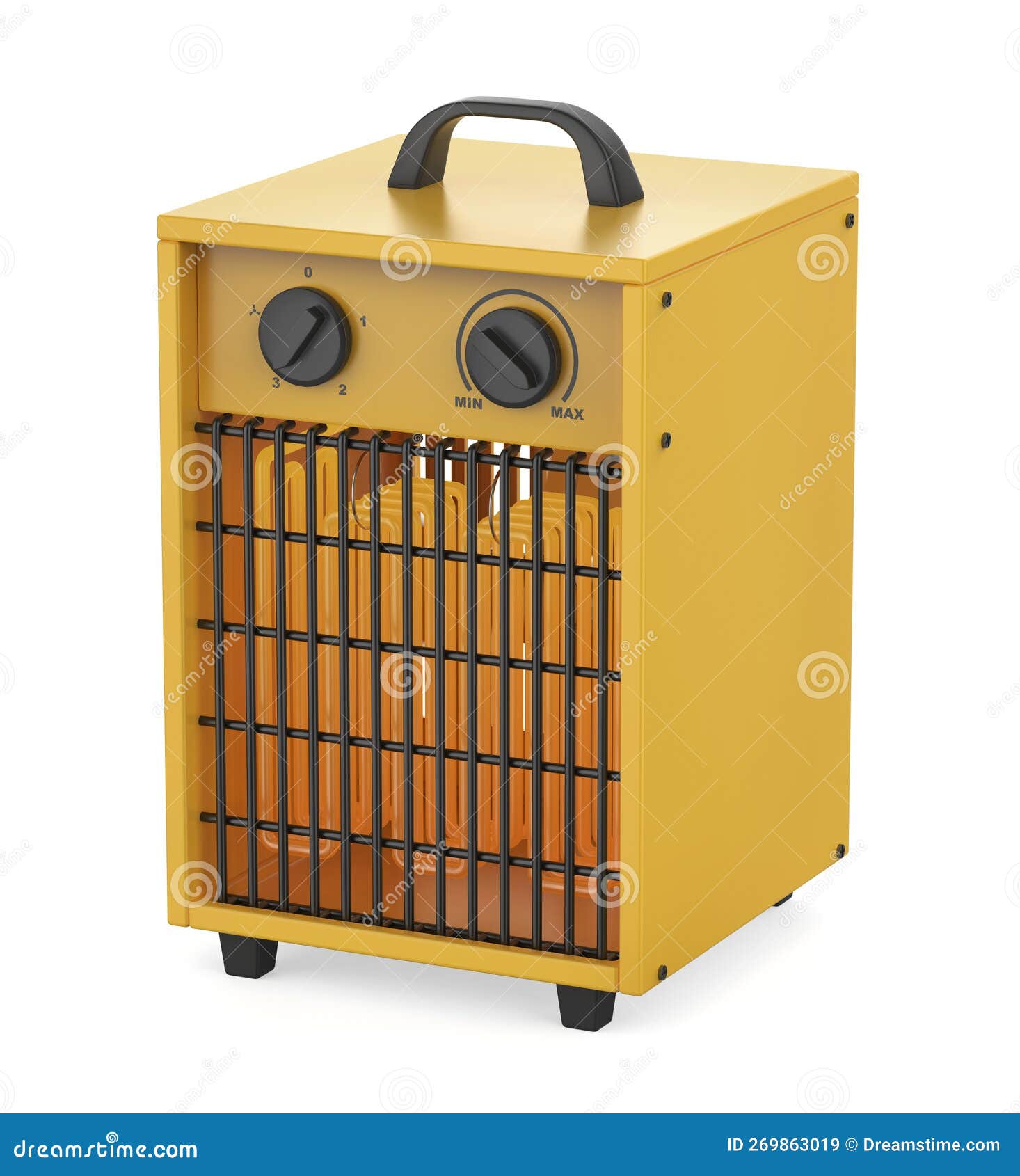 Industrial Electric Fan Heater Stock Image Illustration of portable