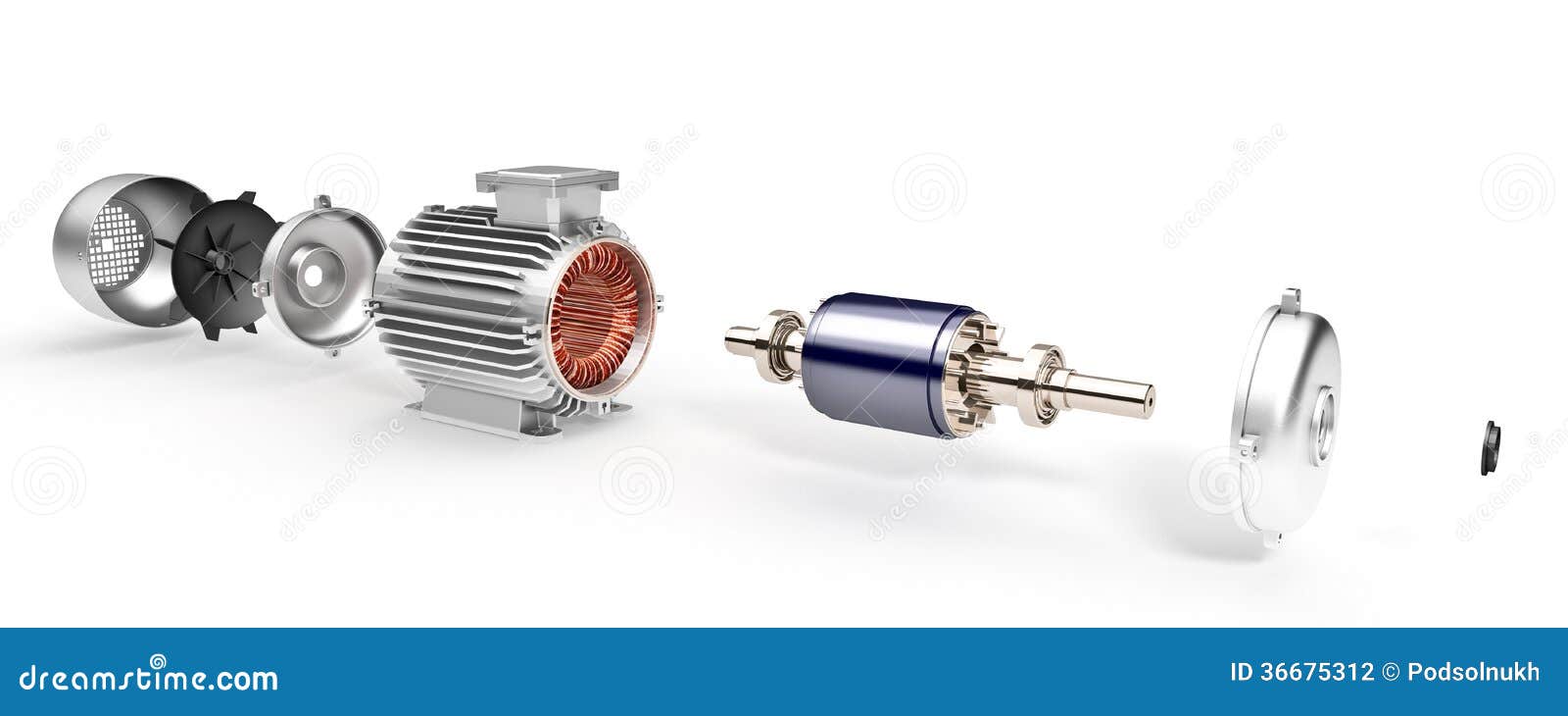 Industrial electric motor stock photo. Image of electric 36675312