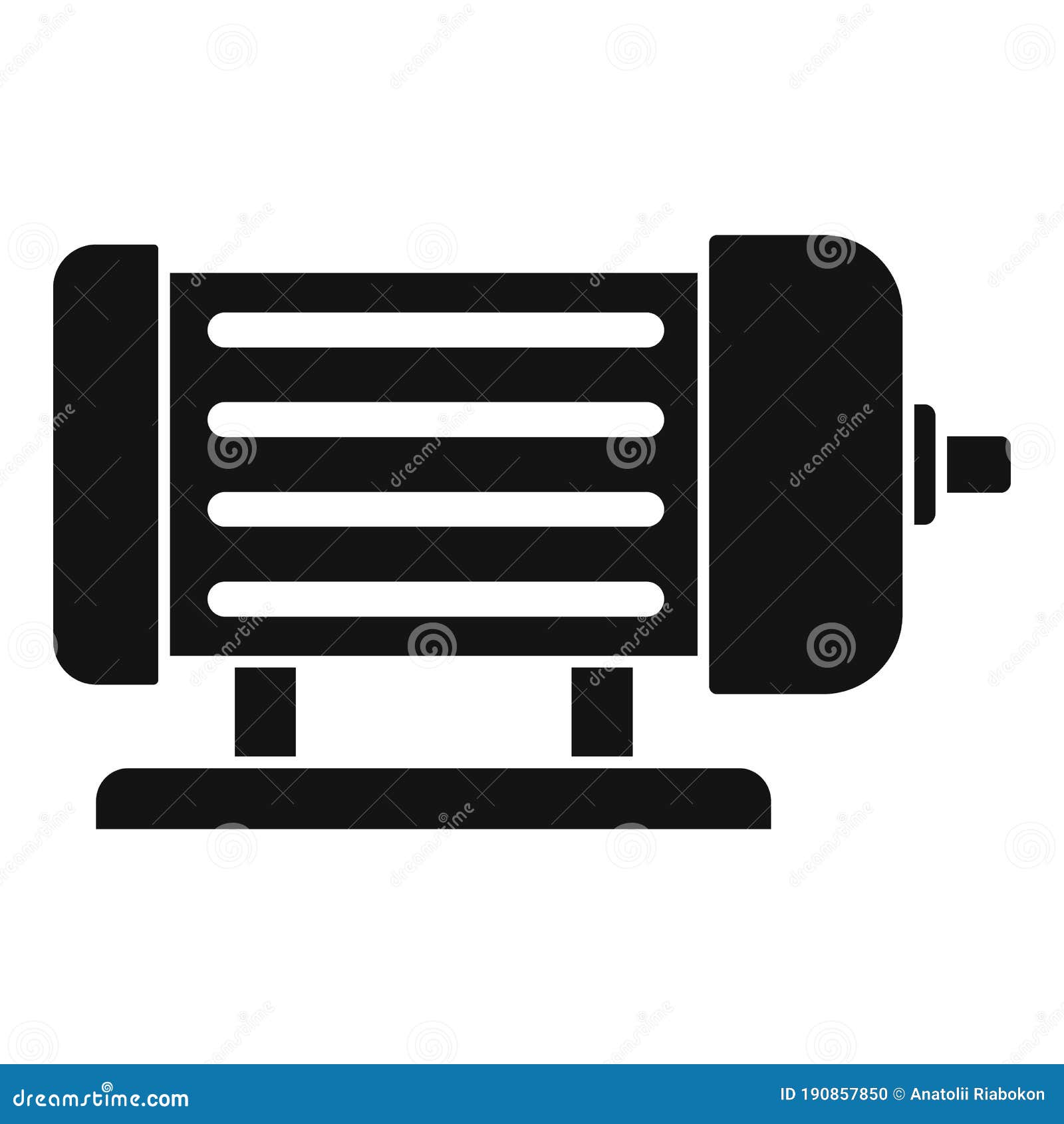 Industrial Electric Motor Icon, Simple Style Stock Vector