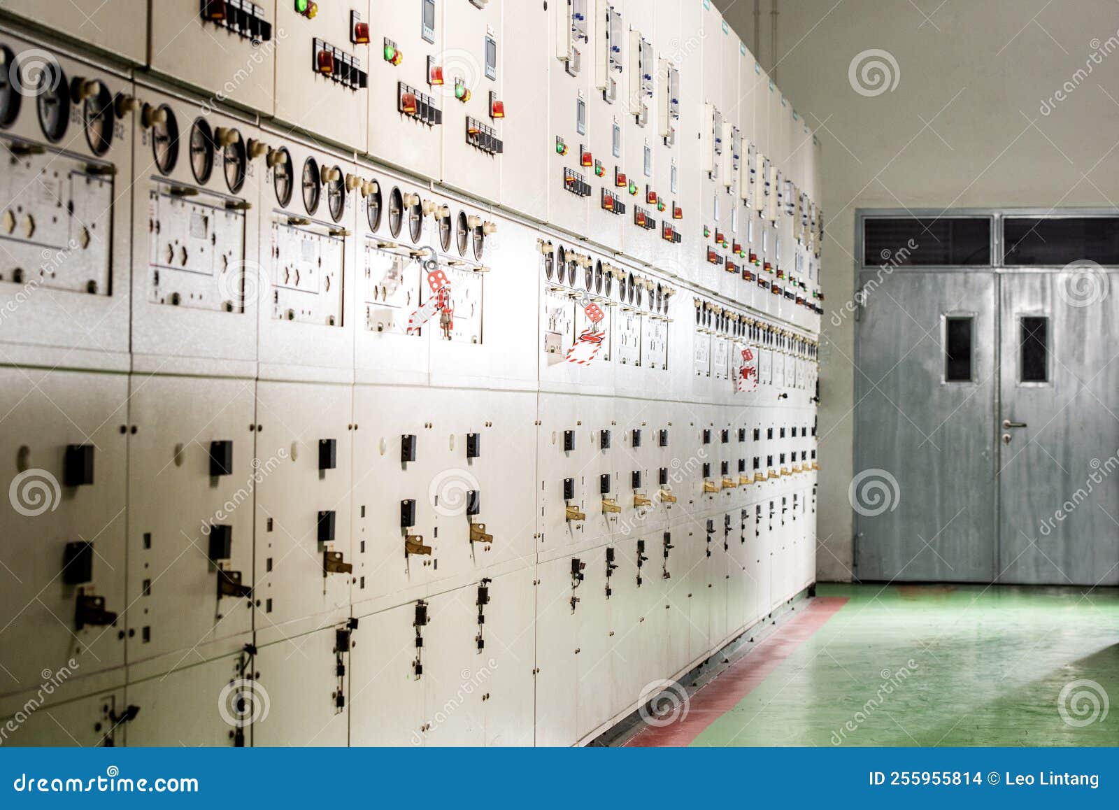 Industrial Electrical Switch Panel Stock Photo Image of room