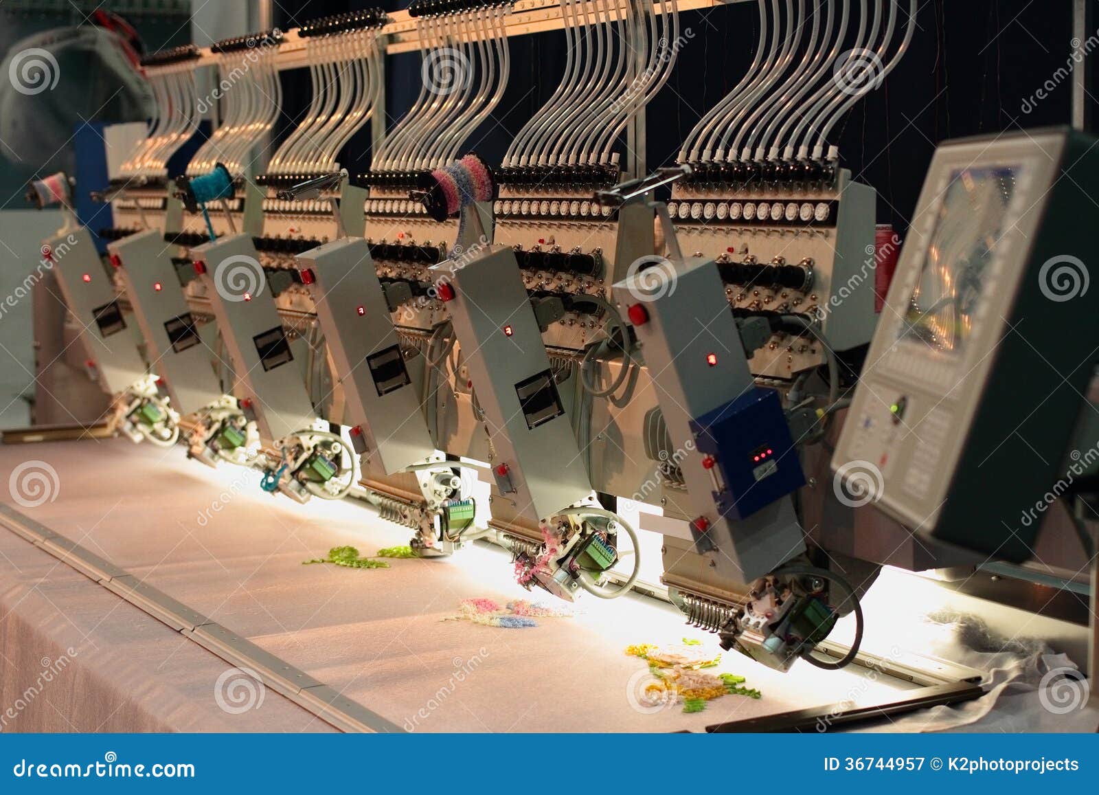 Industrial Embroidery Machine Stock Image Image of work, industrial