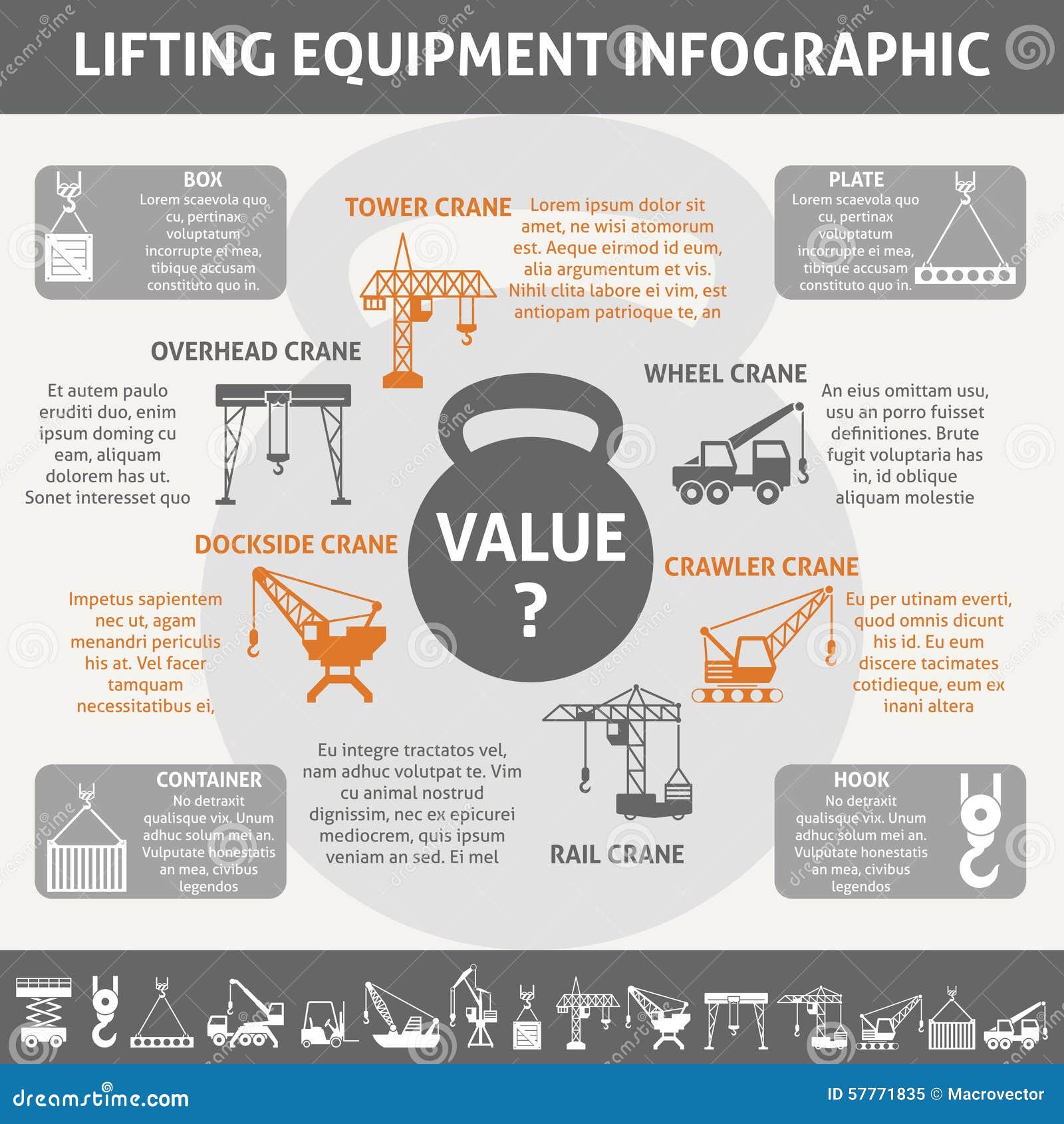 Industrial Equipment Infographic Stock Vector Illustration of design