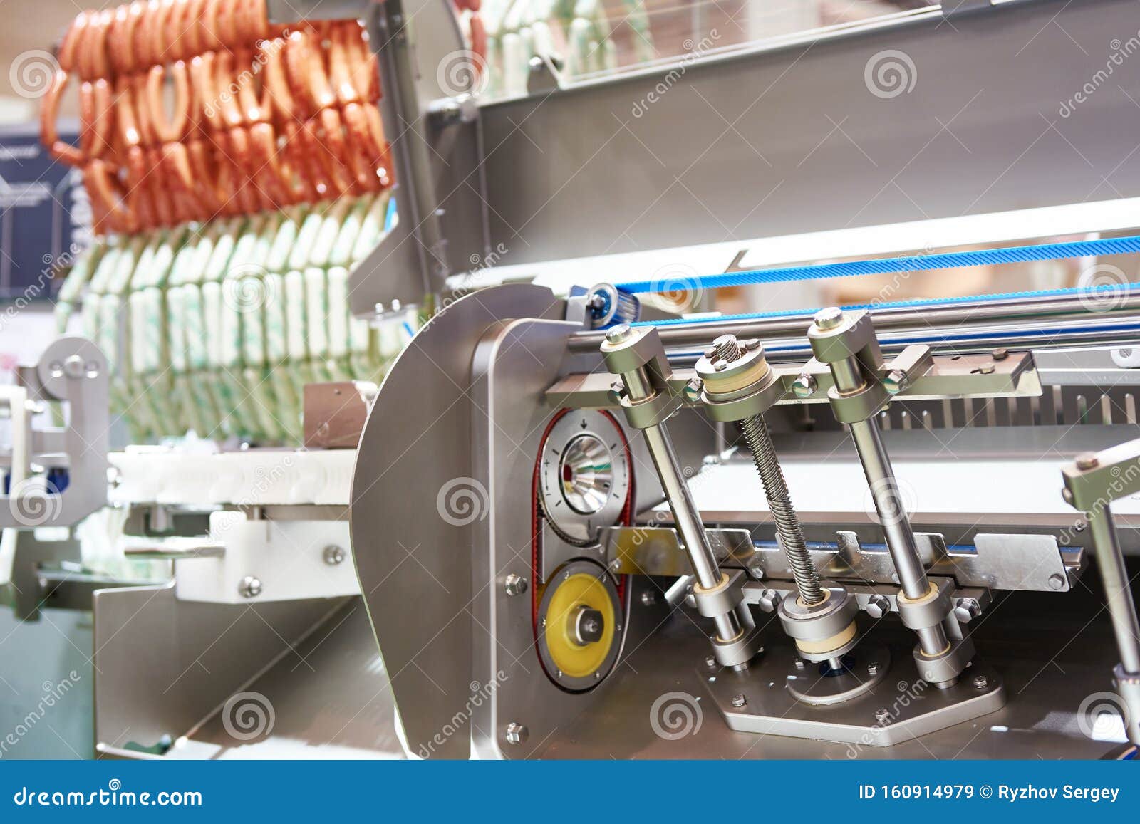 Industrial Equipment for Sausage Line Stock Image Image of meat, machinery 160914979
