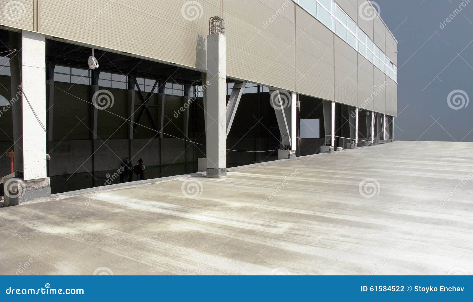 Industrial hall stock photo. Image of equipment, columns 61584522