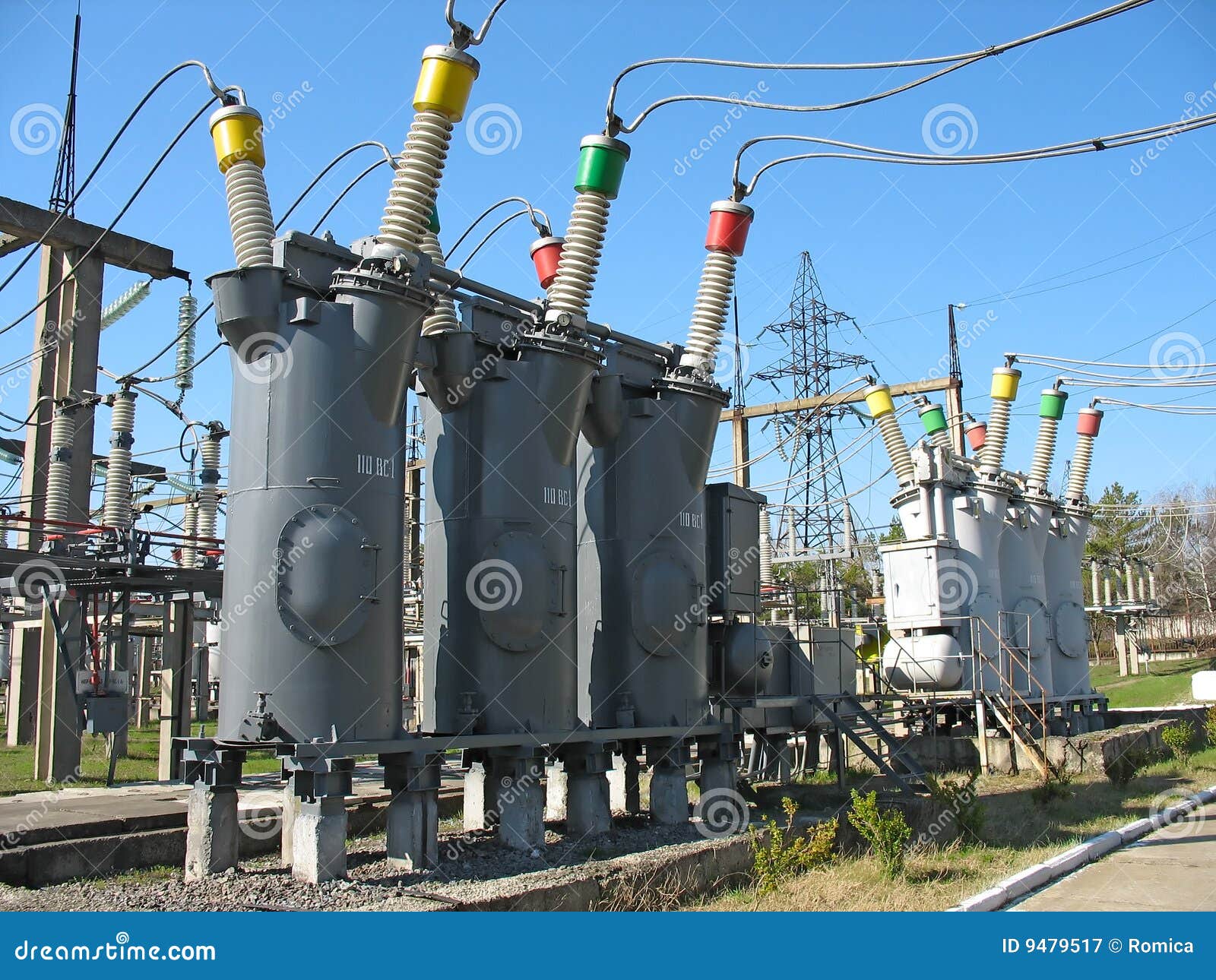 Industrial High Voltage Converter Stock Image - Image of line