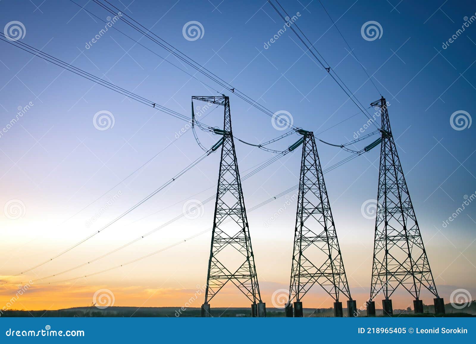 Industrial High Voltage Electricity Tower Stock Image Image of metal