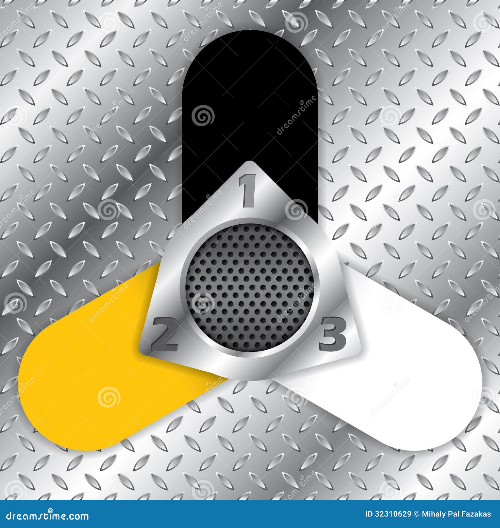 Industrial Infographic Design with Metallic Elements Stock Vector