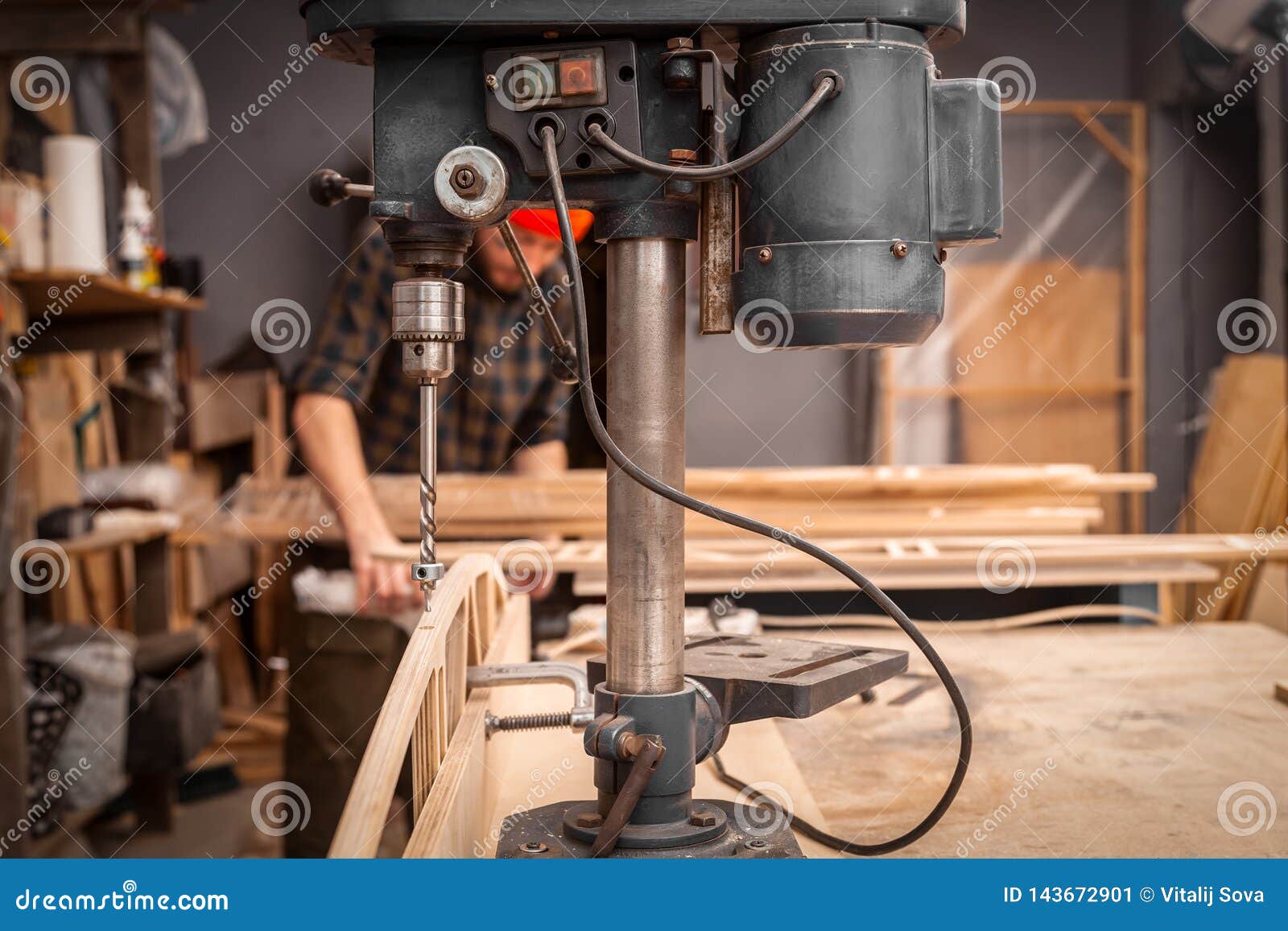 Close Up on the Drilling Machine Stock Image Image of hole, equipment