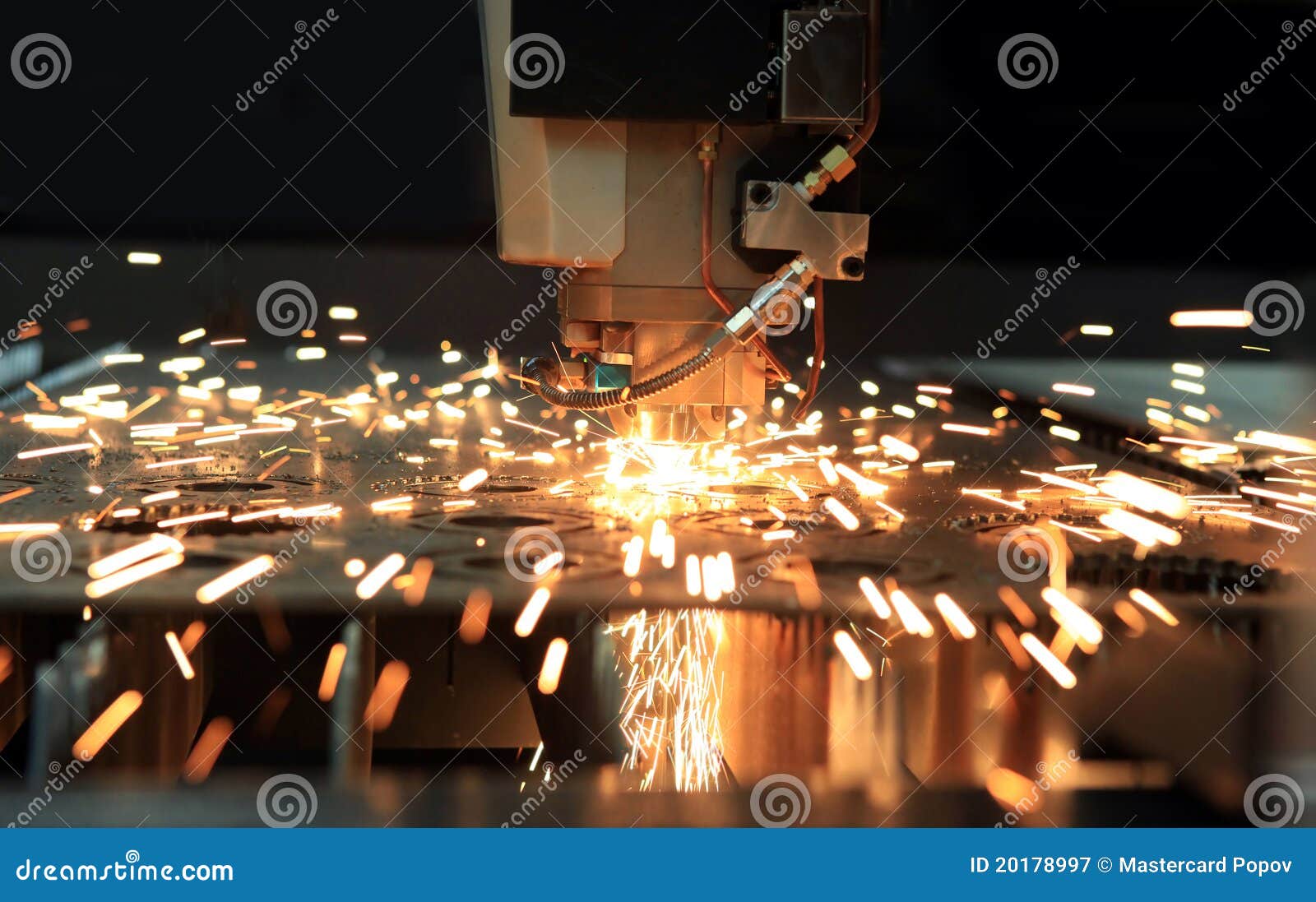 Industrial laser cutter stock image. Image of working 20178997