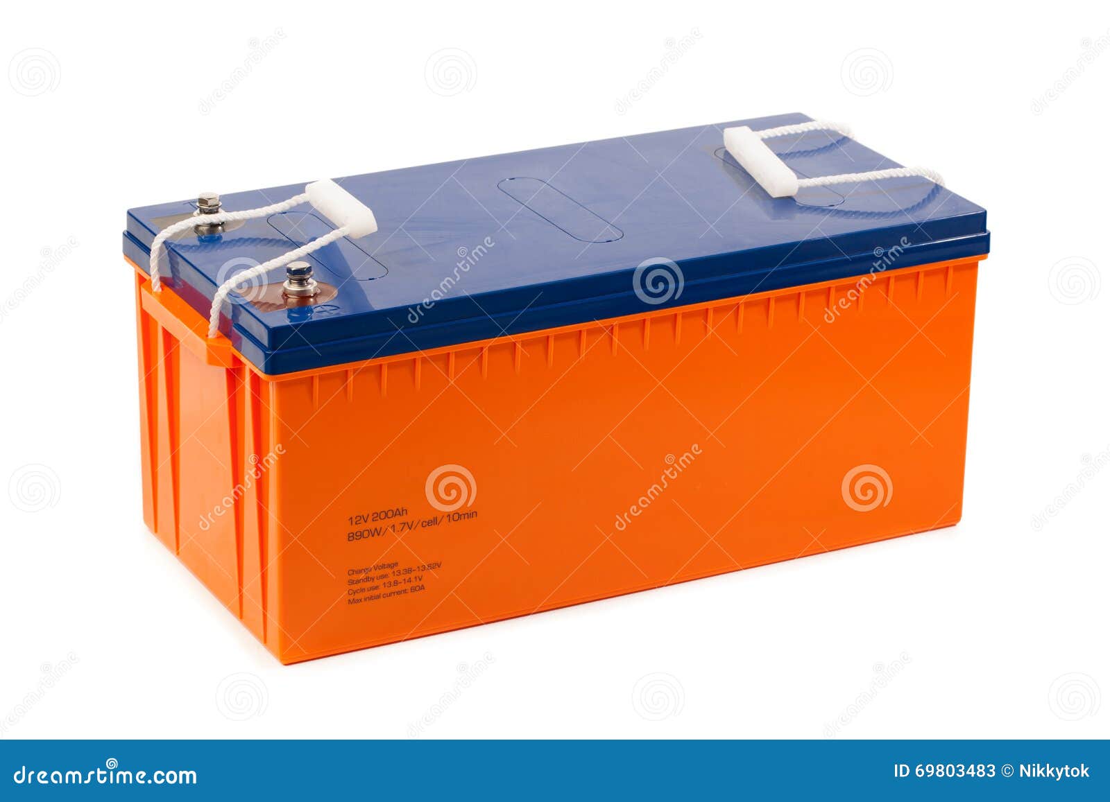Industrial Lead Acid Battery on White Stock Image Image of terminals