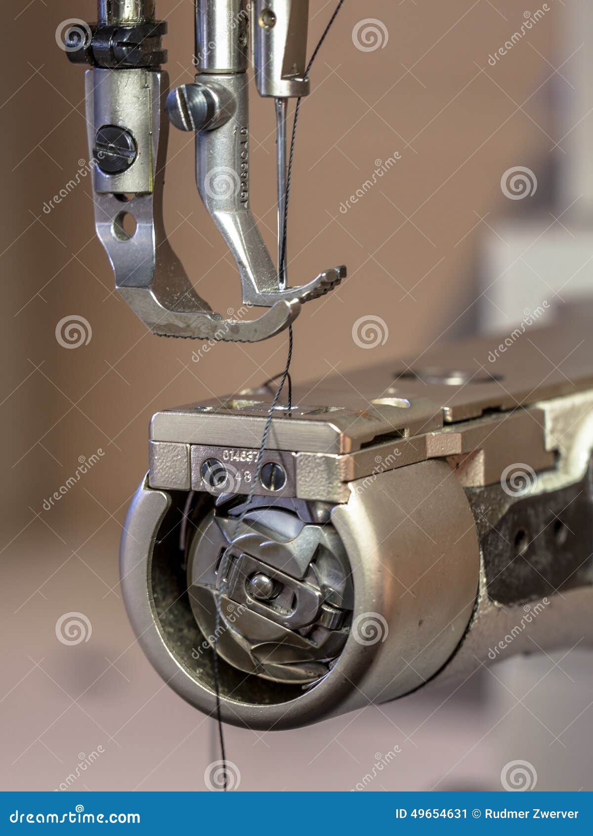 Industrial Leather Sewing Machine Stock Image Image of people