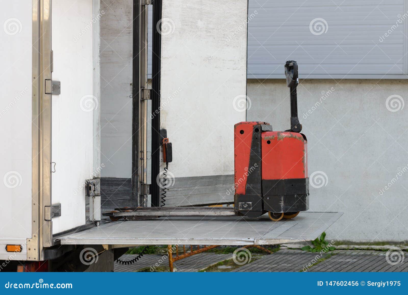 Industrial Lift on the Truck Stock Photo Image of hydraulic, machinery 147602456