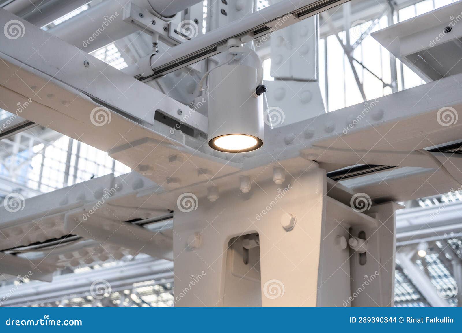 Industrial lighting system stock photo. Image of engineering 289390344