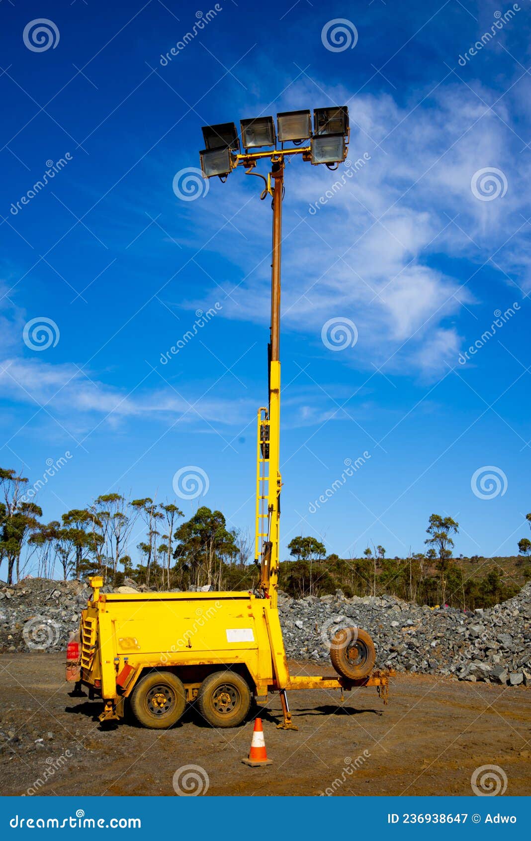 Industrial Lighting Tower stock image. Image of equipment 236938647