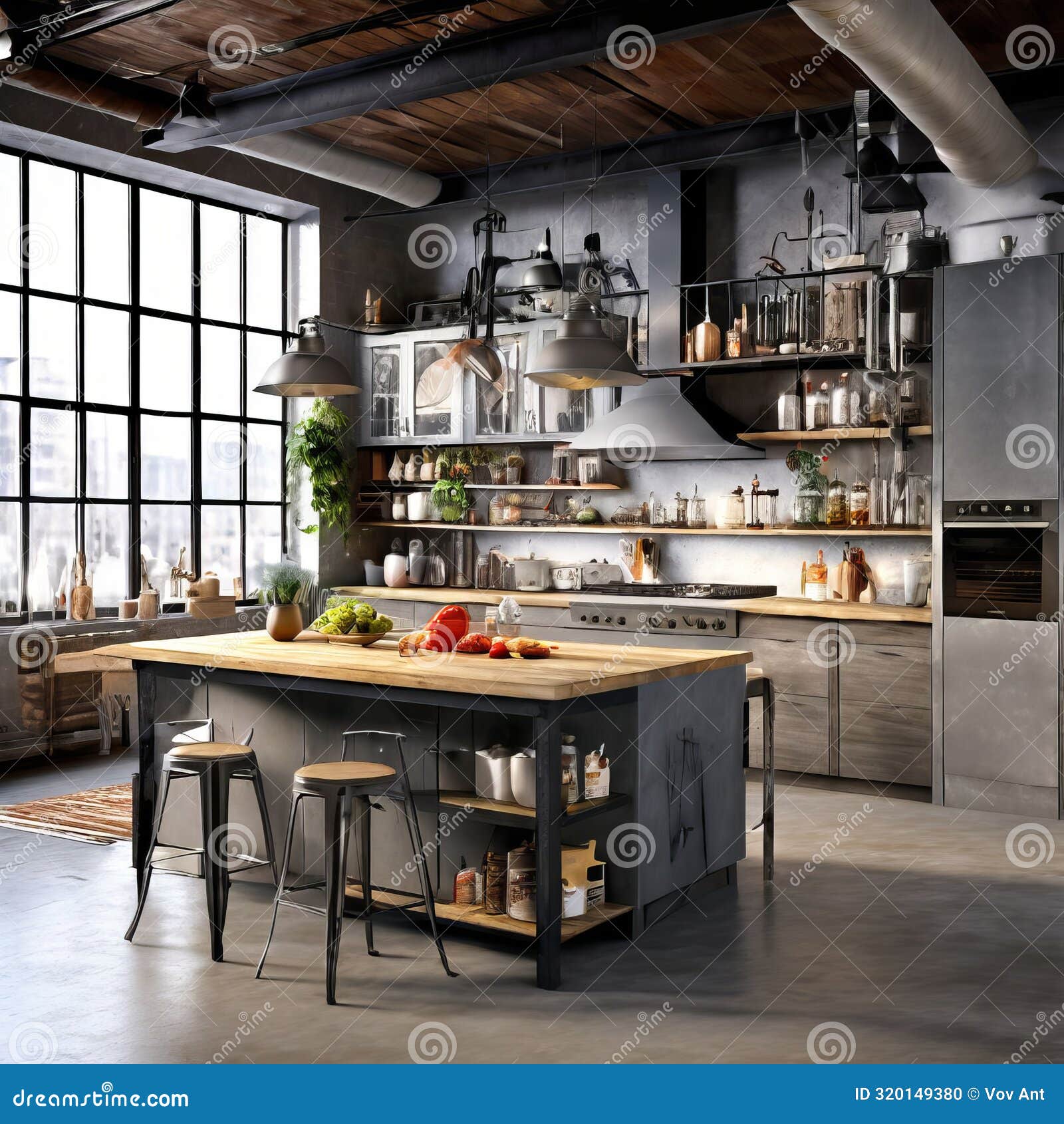 19 Industrial Loft Kitchen Ideas: Embrace Exposed Brick & Metal Accents ...