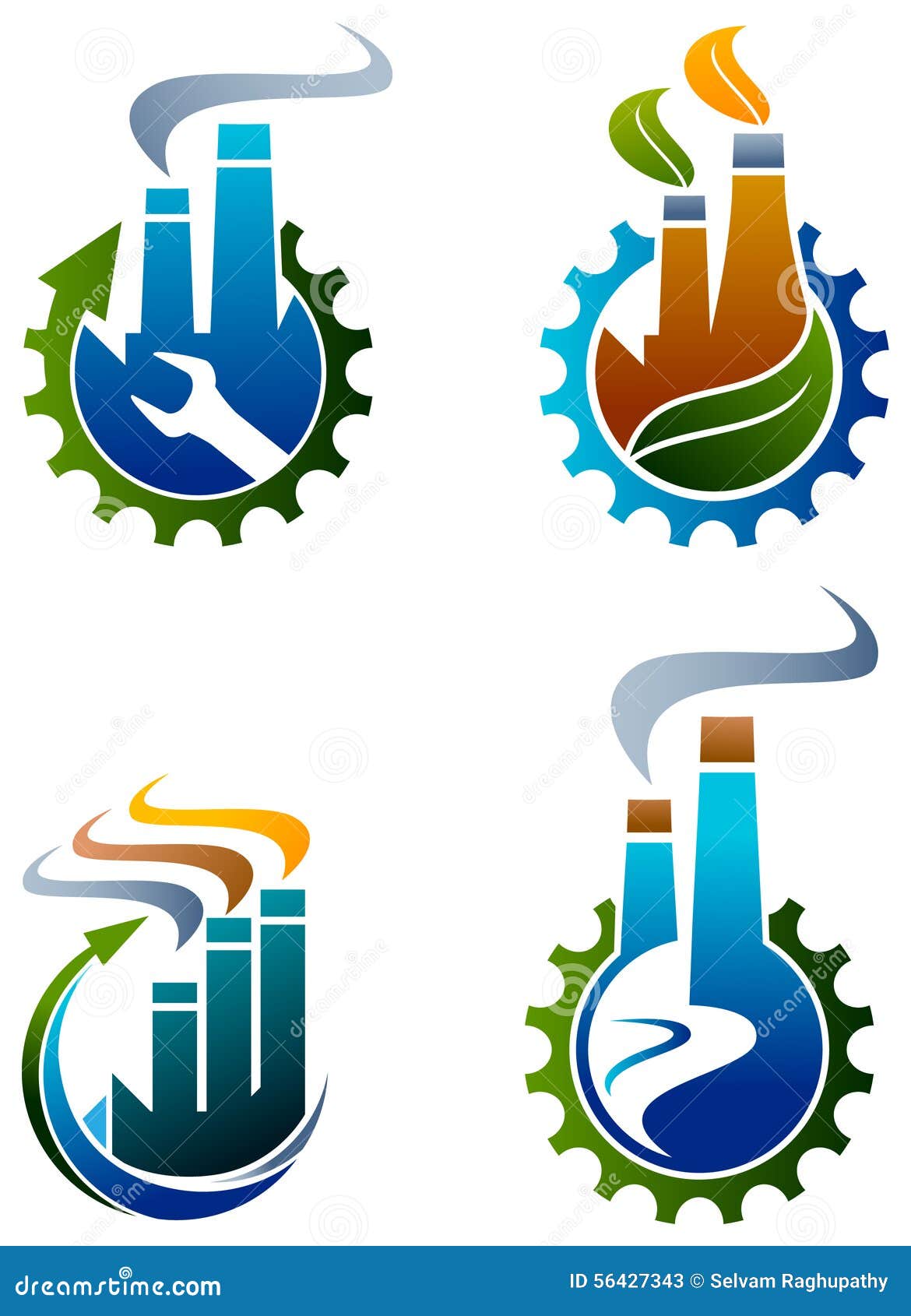 Industrial logo set stock vector. Illustration of energy - 56427343 Industrial Company Logo