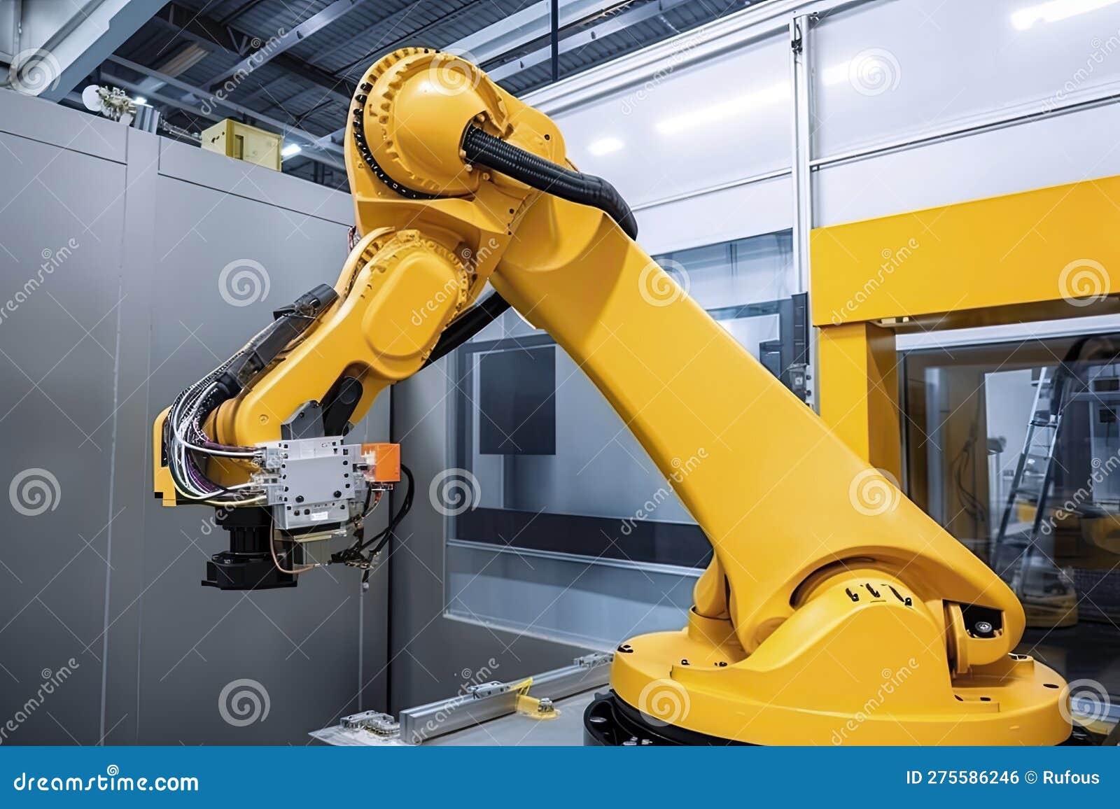 Industrial Machine Robot, Smart Modern Factory Automation Using