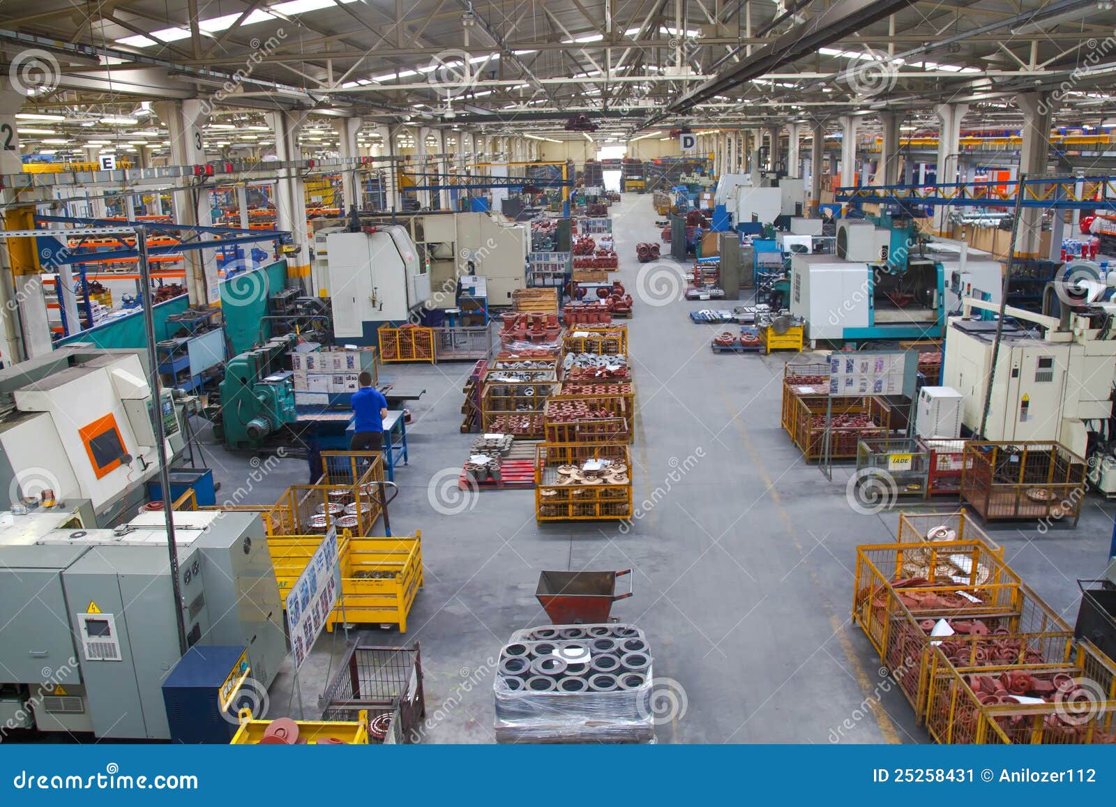 industrial manufacturing shop floor in a factory