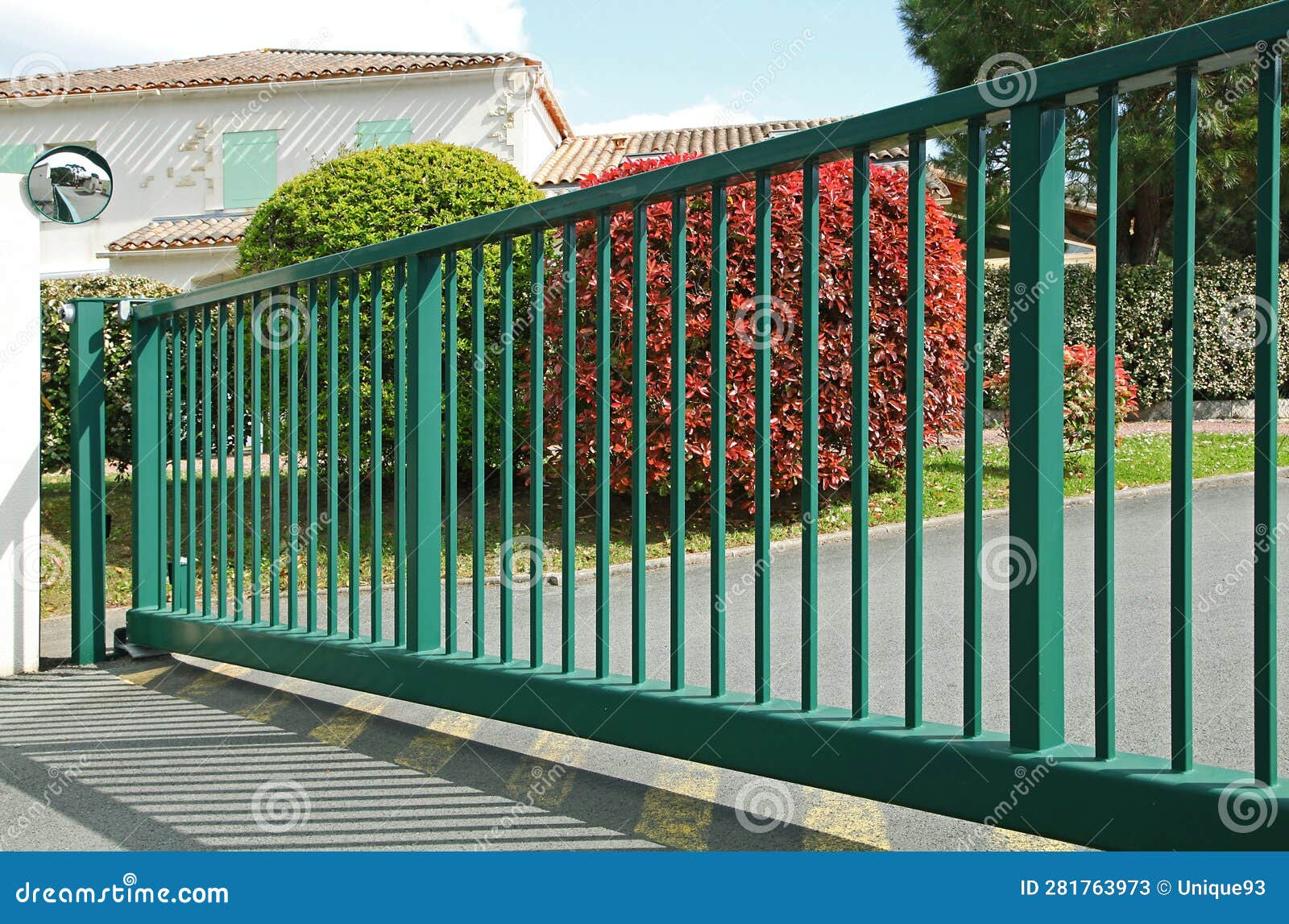 Industrial Metal Gate for a Building Stock Image Image of security