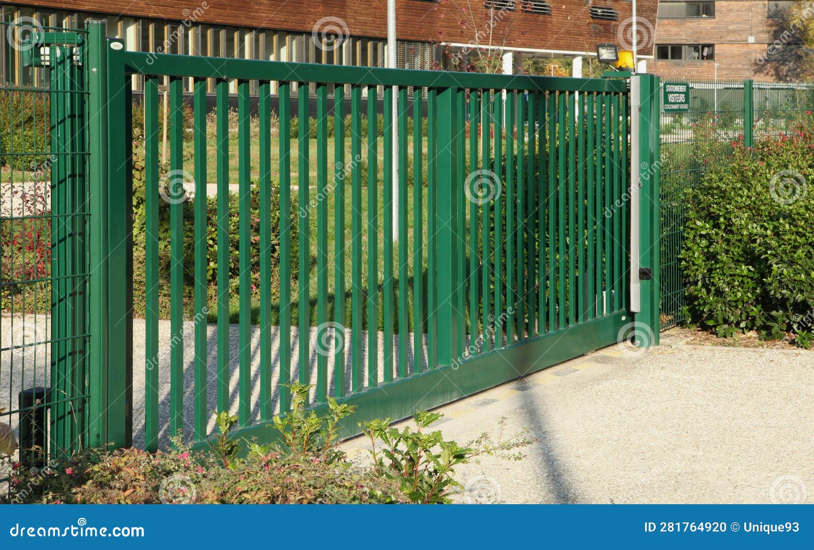 Industrial Metal Gate for a Building Stock Photo Image of enclosure