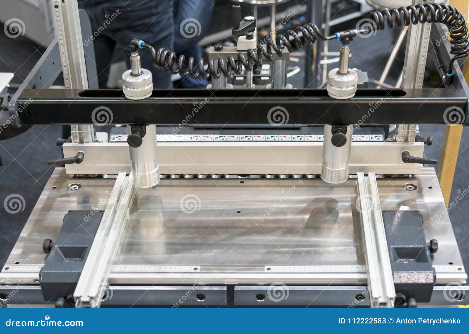 Industrial Milling Engraving Machine Closeup Stock Image Image of