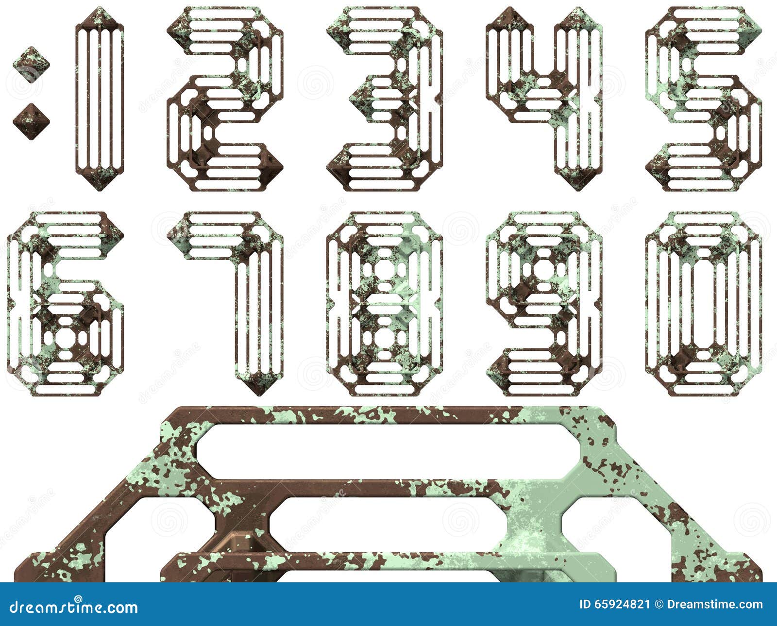 Industrial numbers stock illustration. Illustration of 65924821