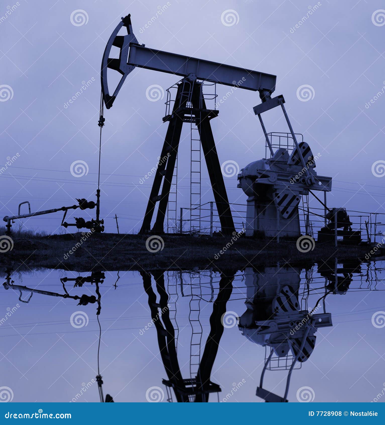 Industrial Oil Pump with Reflection Stock Photo Image of drill, derek